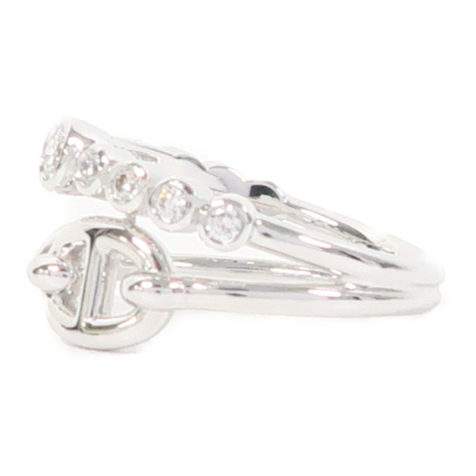 HERMES 【激減優惠】18K白金Chaine d'Ancre Chaos Fancy Ring 0.56ct鑽石戒指#51/US#5.75