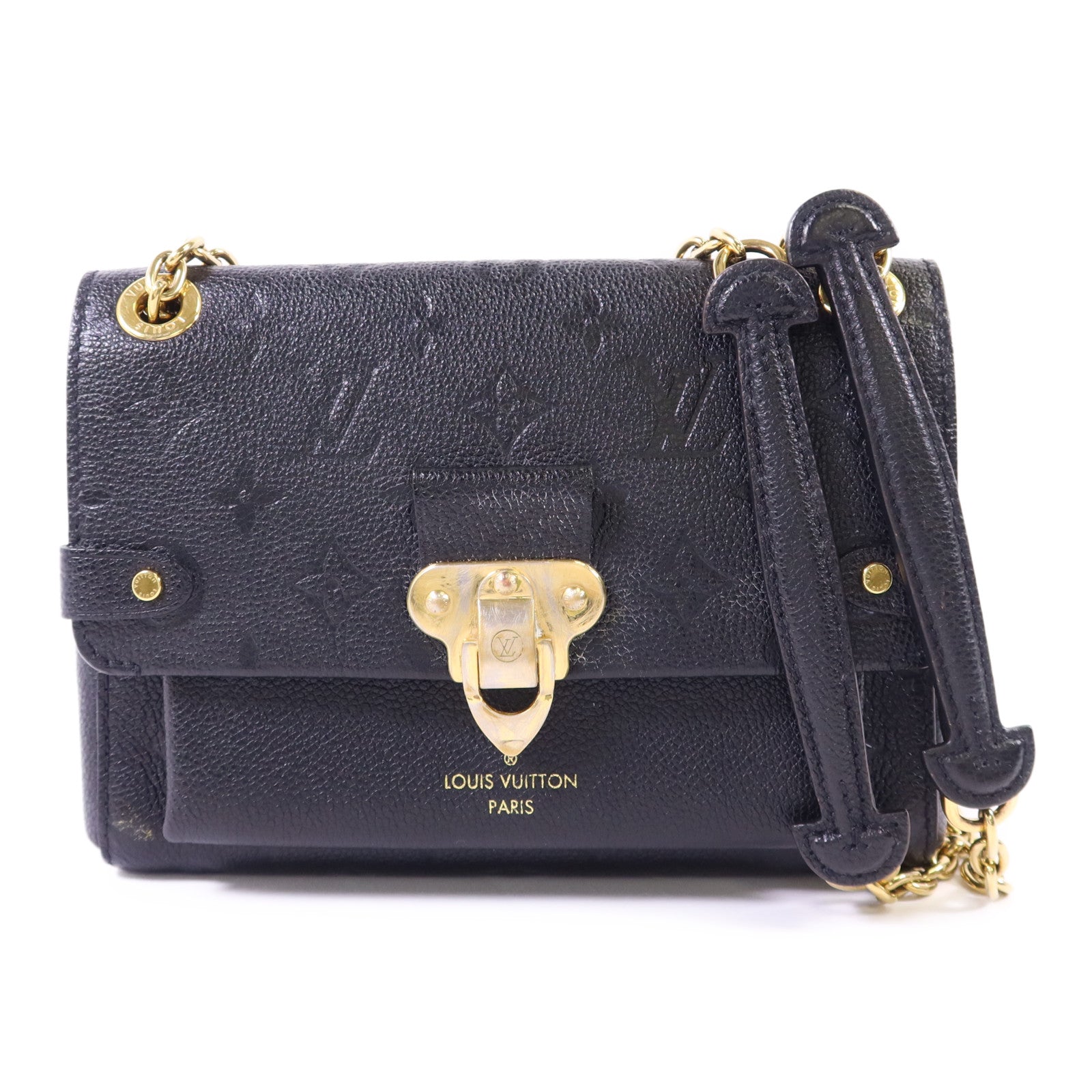 LOUIS VUITTON Monogram Empreinte Vavin BB 金扣鏈帶肩背袋