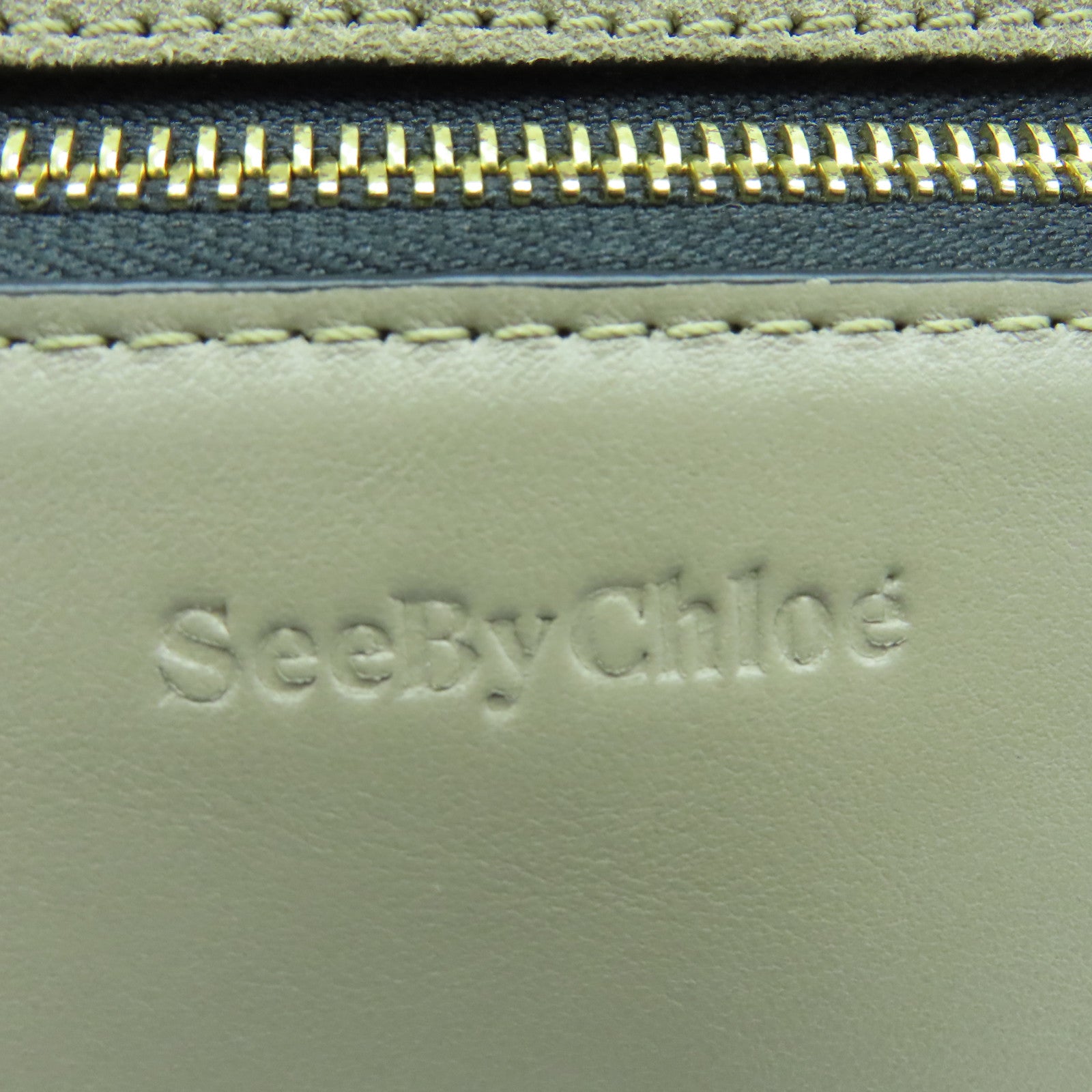 SEE BY CHLOE 【激減優惠】牛皮皮革/麂皮皮革２Way Shoulder金扣手挽肩背兩用袋灰色
