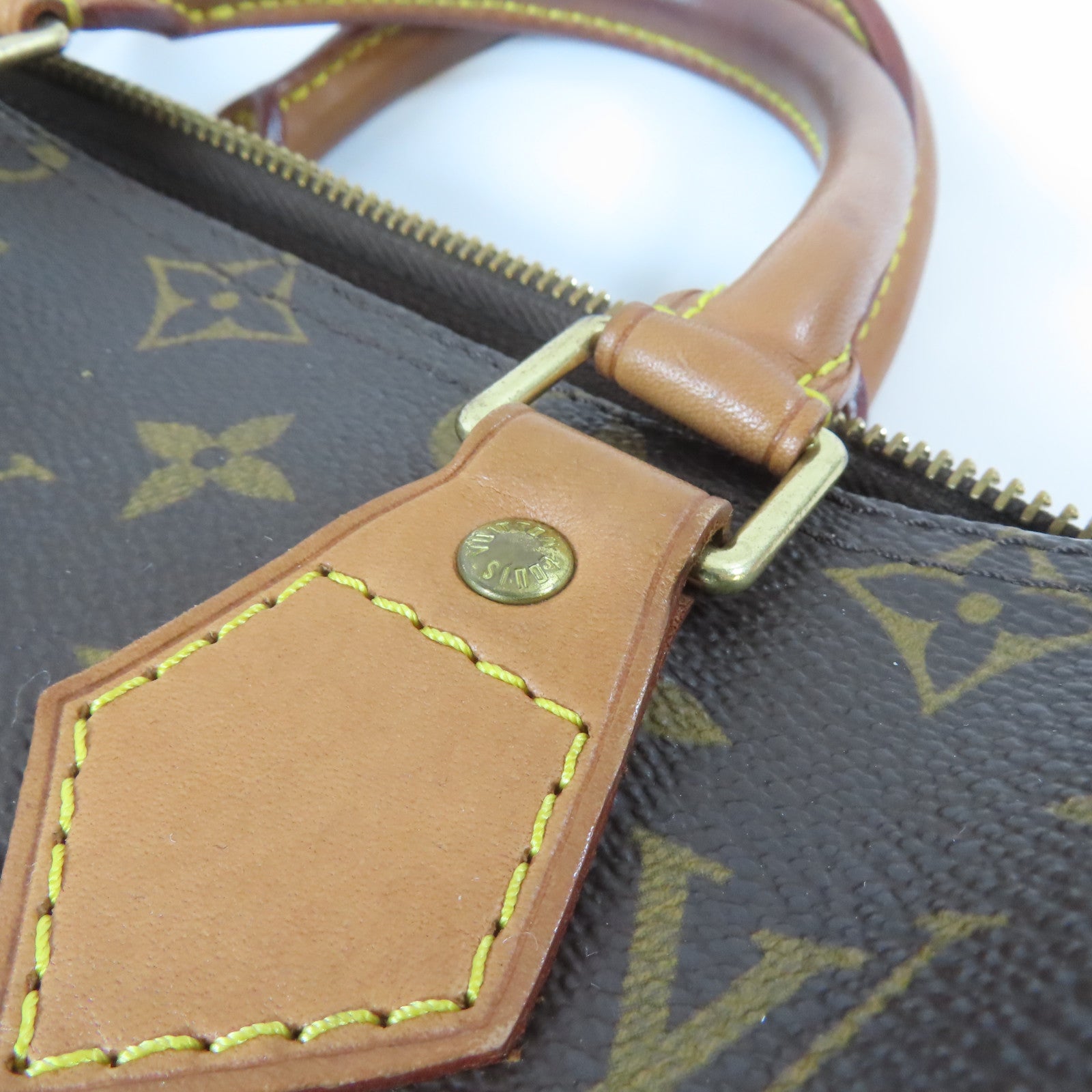 LOUIS VUITTON Monogram Speedy 25金扣手挽袋啡色