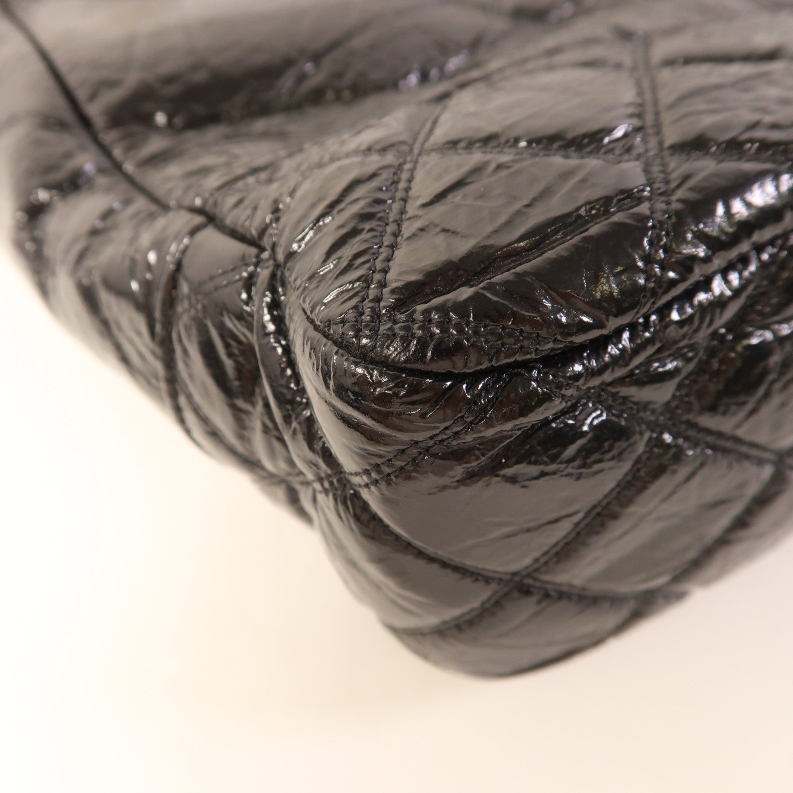 CHANEL 漆皮皮革Coco Mark Chain Tote Bag鏈帶肩背袋