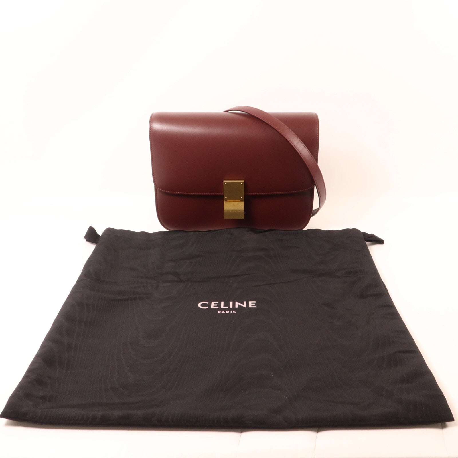 CELINE 牛皮皮革Classic Box Medium肩背袋