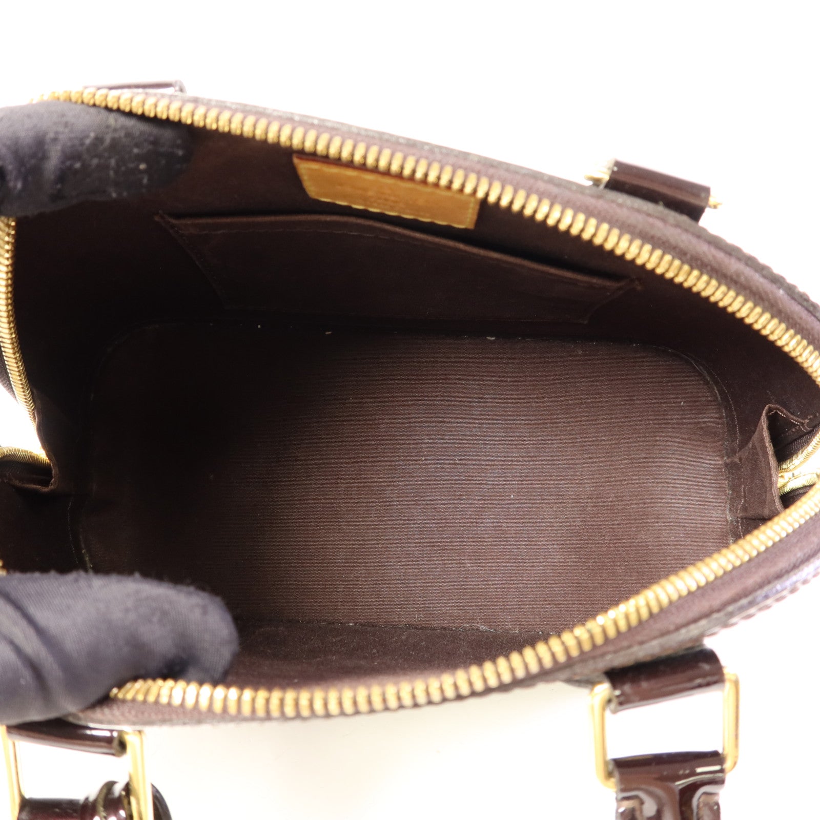 LOUIS VUITTON Vernis Alma BB金扣手挽肩背兩用袋