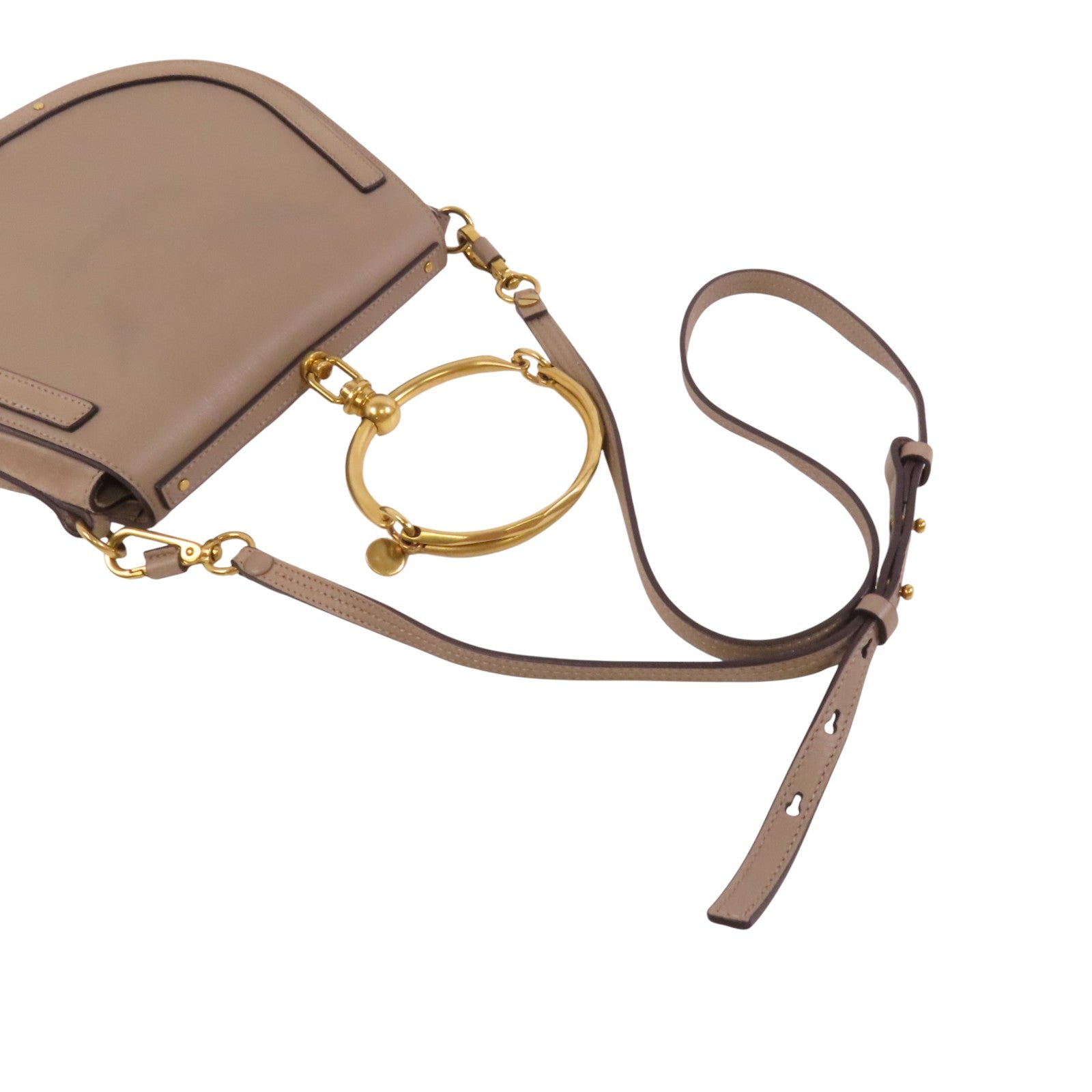 Chloe 牛皮皮革Nile金扣手挽肩背兩用袋