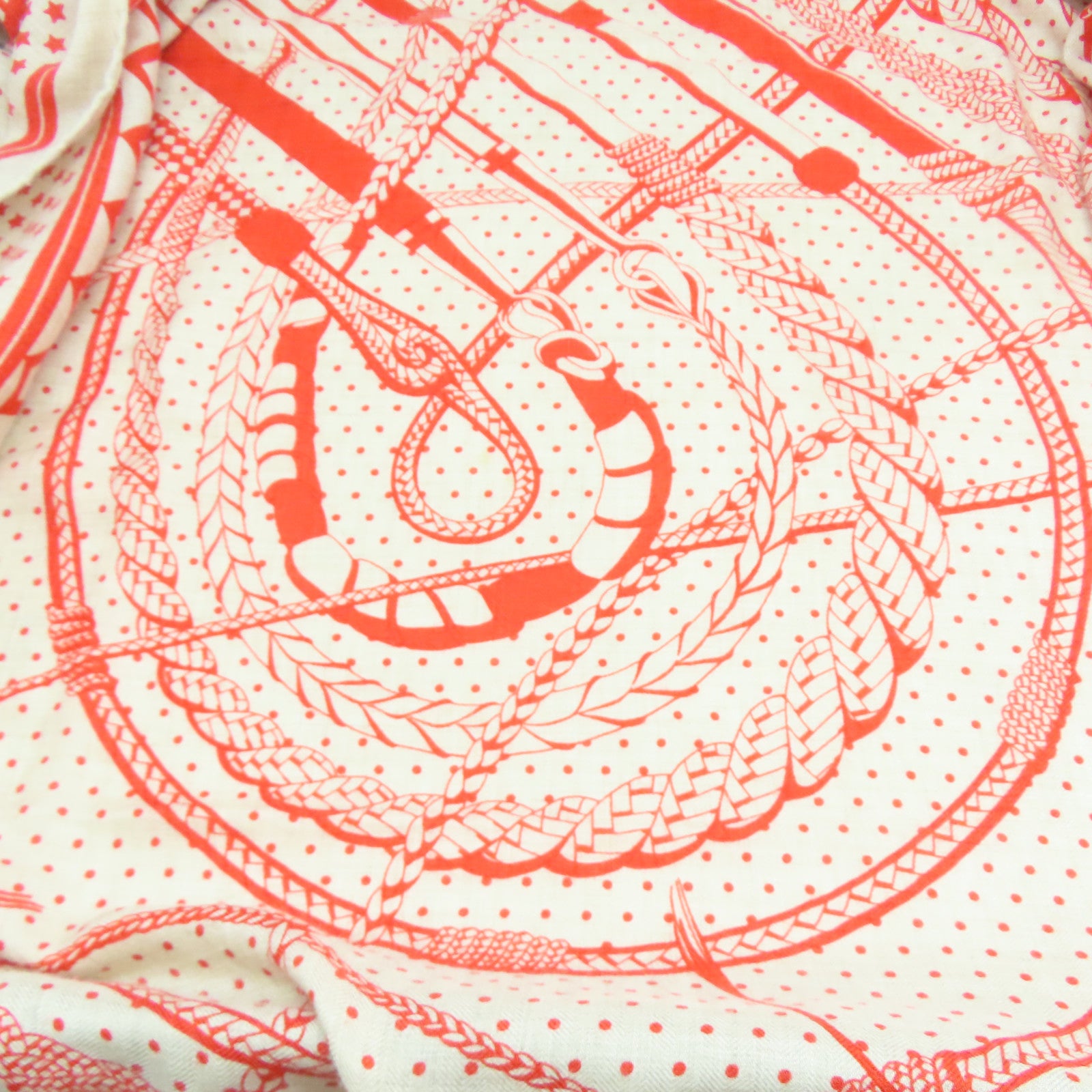 HERMES 羊絨/絲質Scarf圍巾橙色