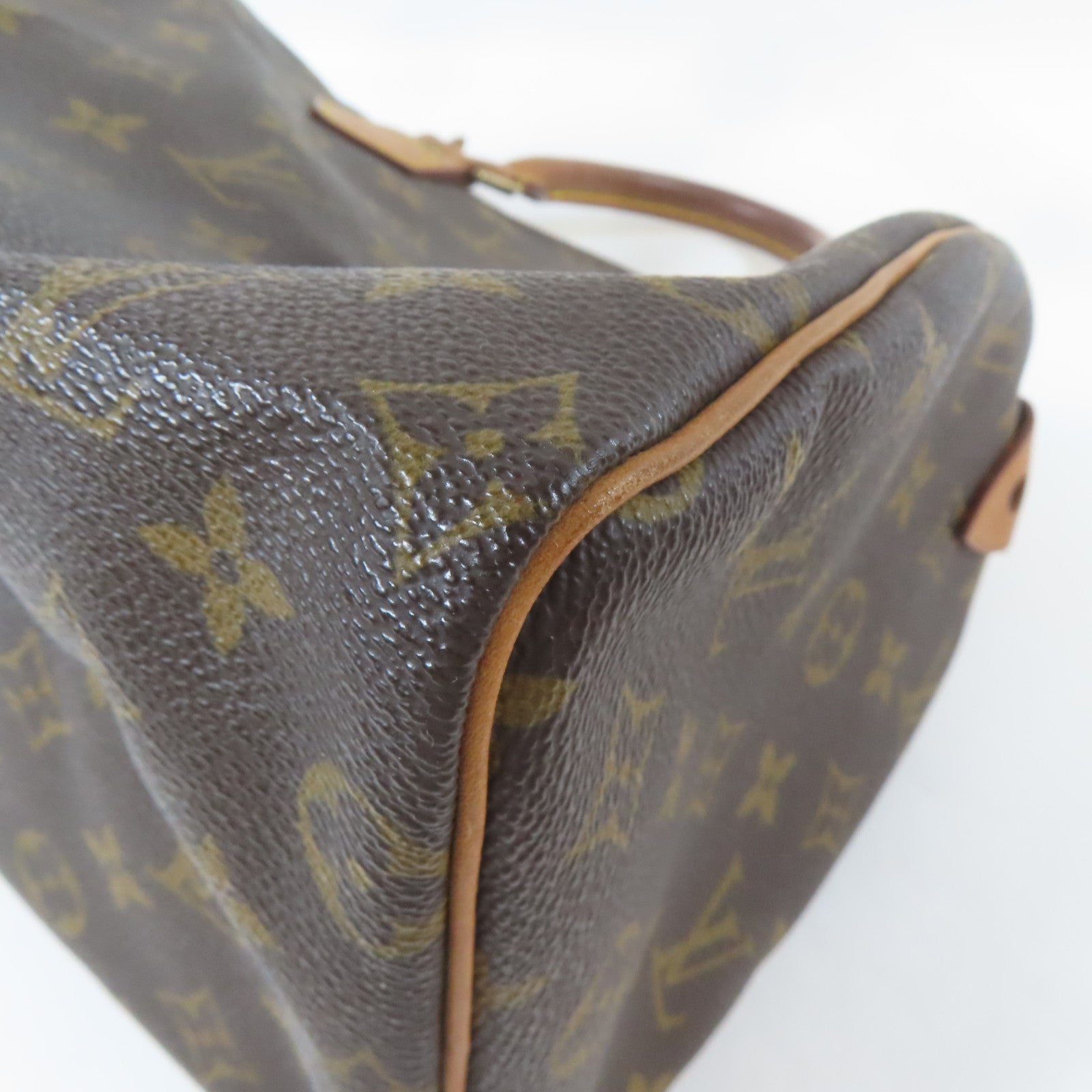 LOUIS VUITTON Monogram Speedy 25金扣手挽袋啡色