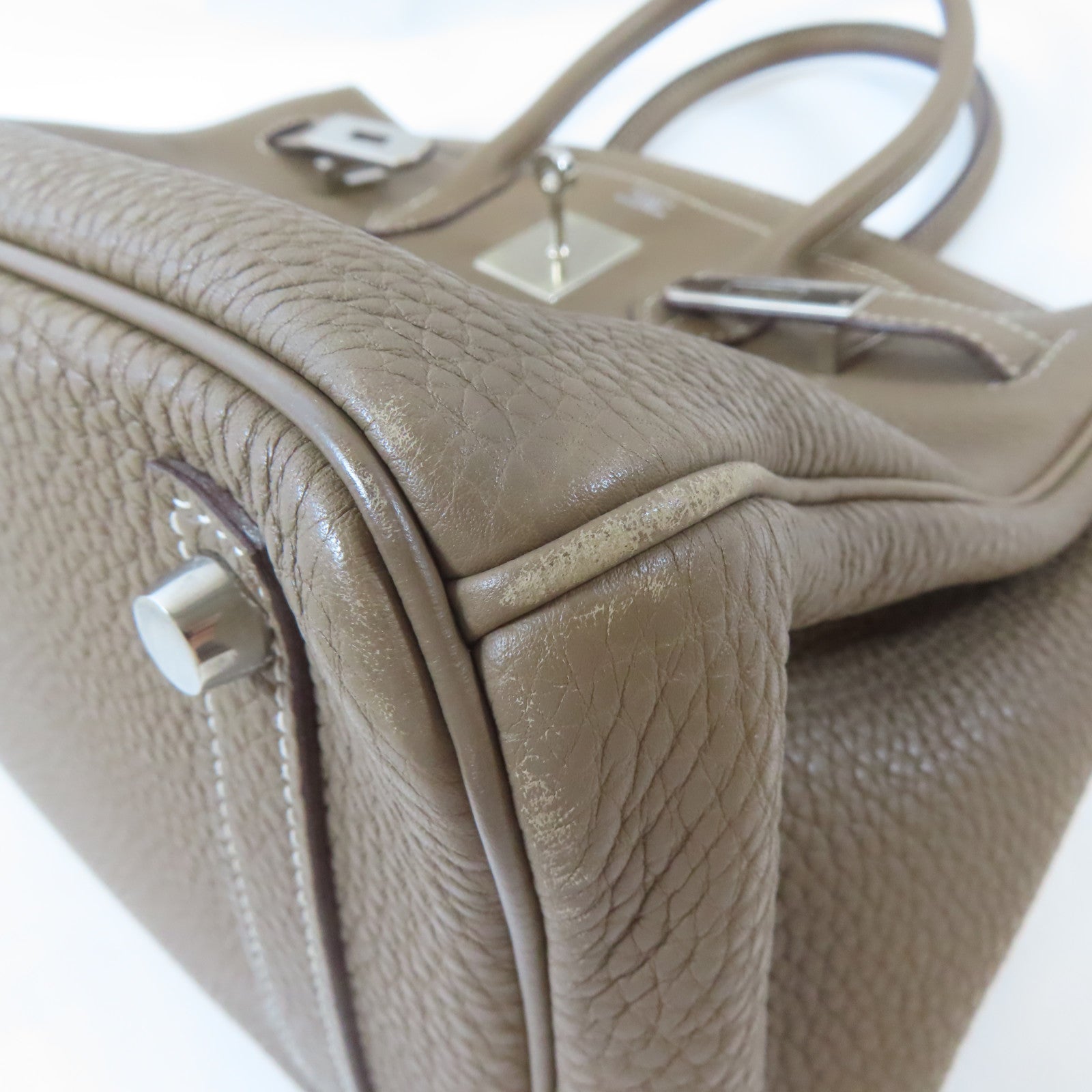 HERMES Togo皮革Birkin 30銀扣手挽袋啡色