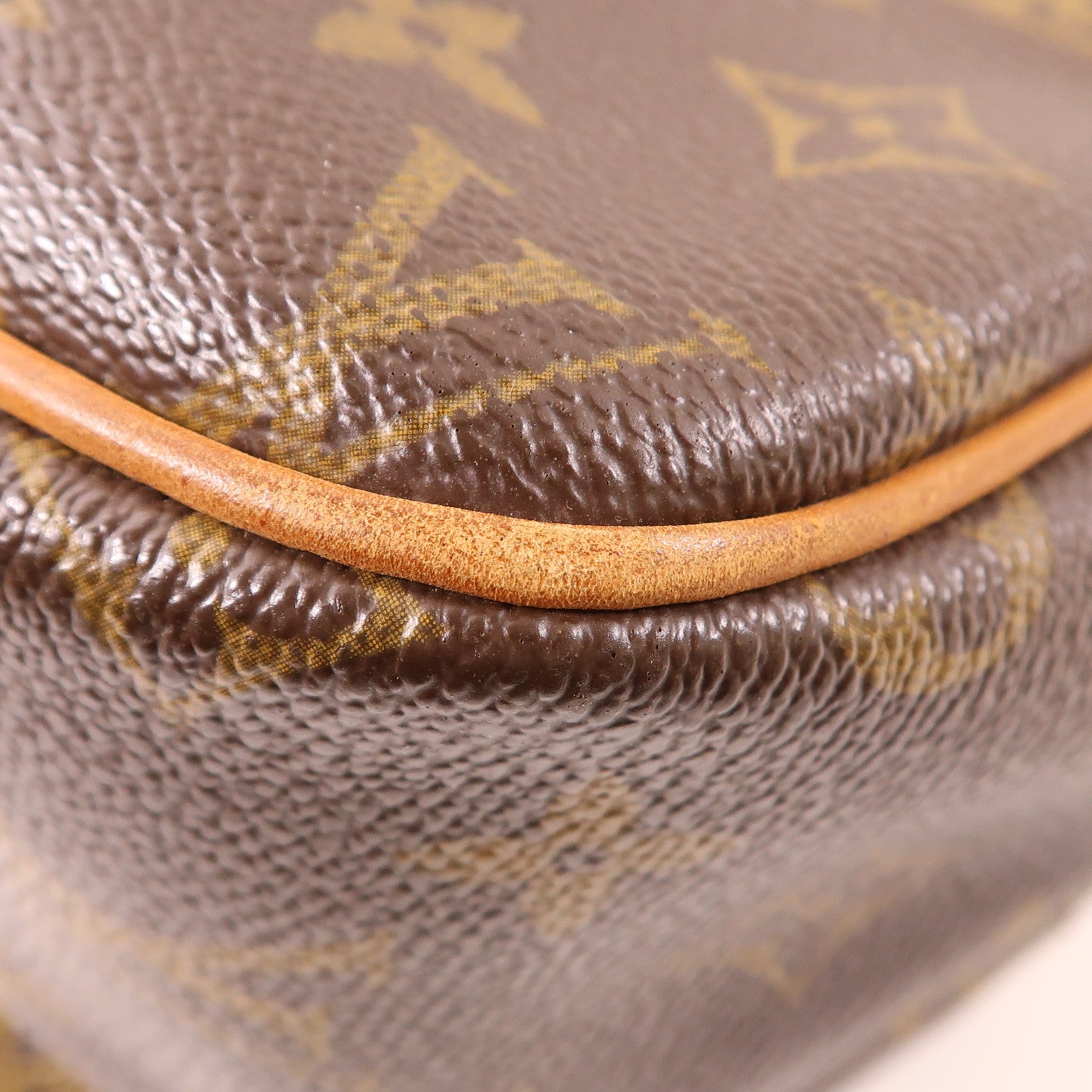 LOUIS VUITTON Monogram Reporter PM金扣肩背袋棕色