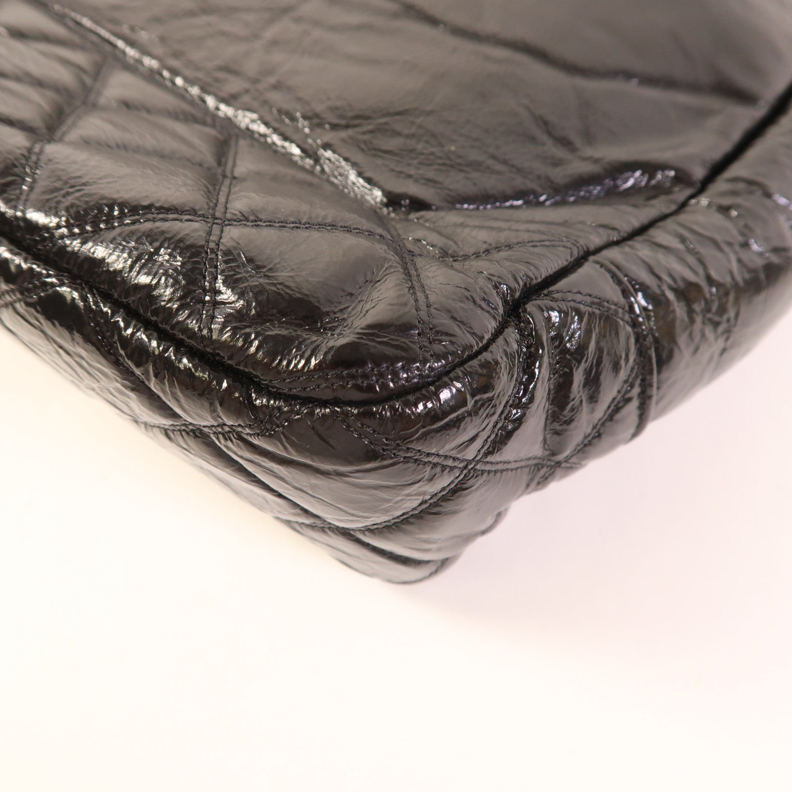 CHANEL 漆皮皮革Coco Mark Chain Tote Bag鏈帶肩背袋