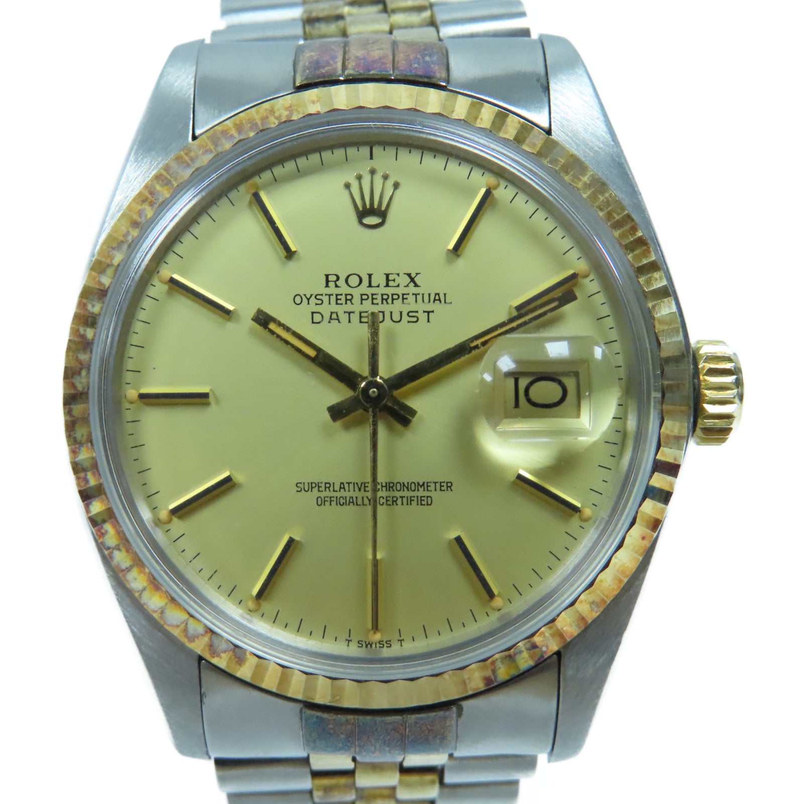 ROLEX Datejust 36mm 18K黃金/不鏽鋼自動機芯手錶金色/銀色