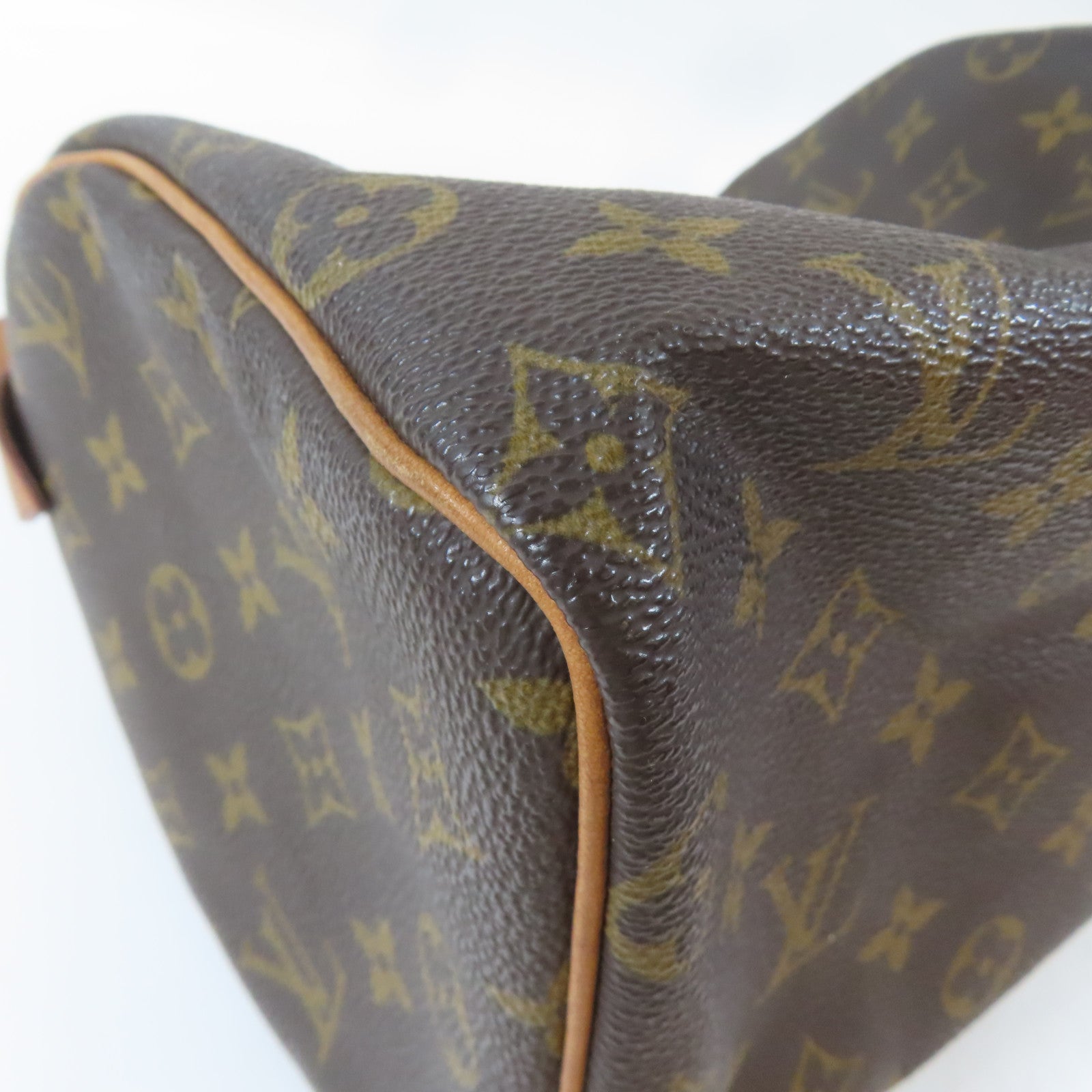 LOUIS VUITTON Monogram Speedy 25金扣手挽袋啡色