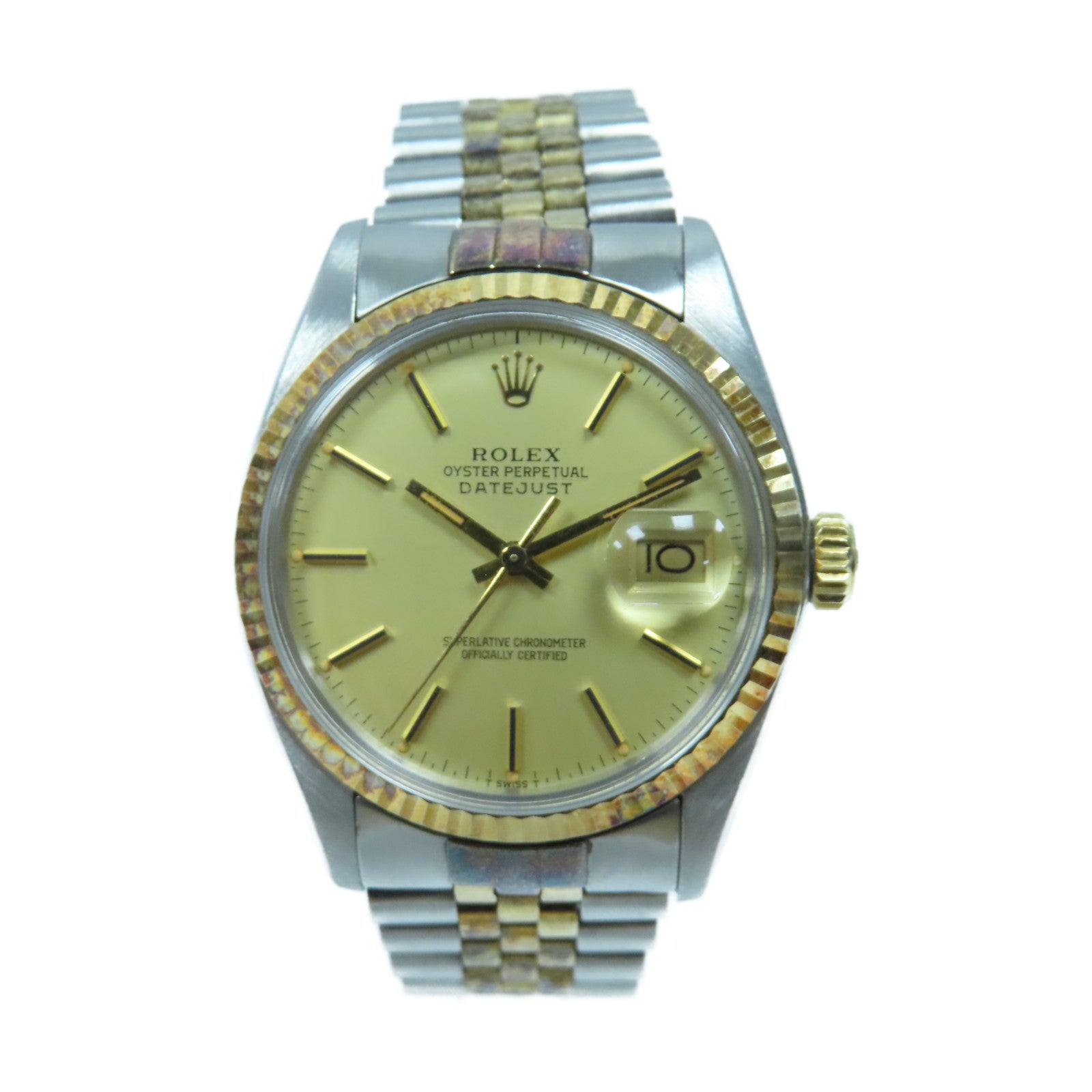 ROLEX Datejust 36mm 18K黃金/不鏽鋼自動機芯手錶金色/銀色