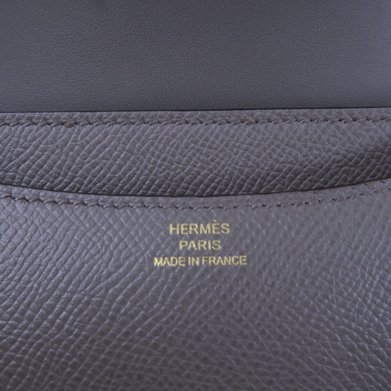 HERMES Epsom皮革Constance Mini肩背袋Etain