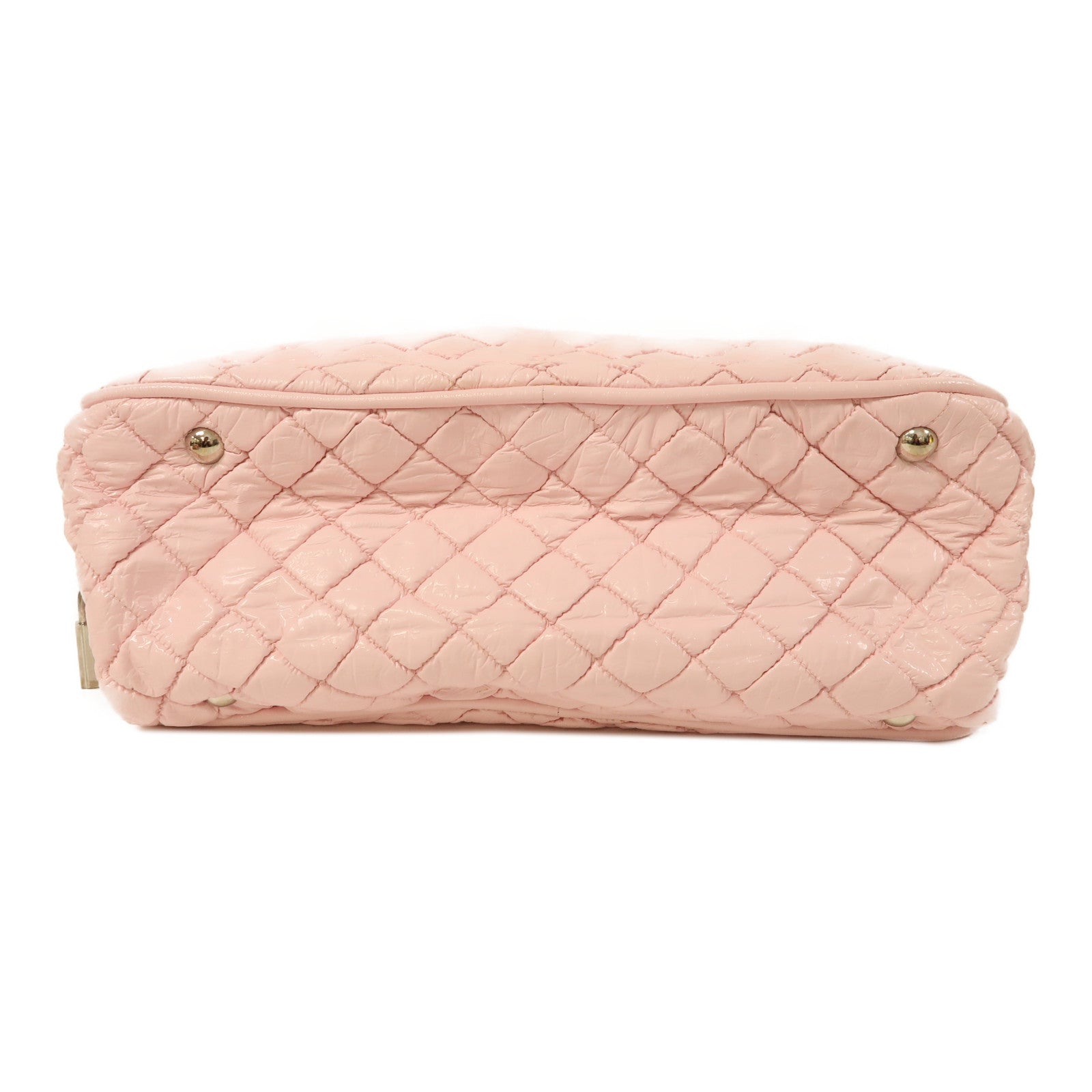 Miu Miu 漆皮皮革Shoulder Bag銀扣手挽肩背兩用袋粉紅色