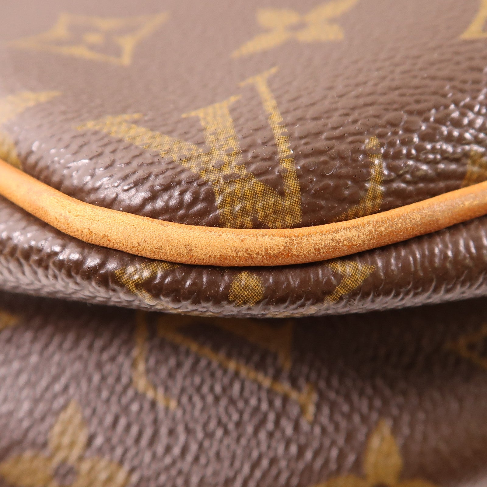 LOUIS VUITTON Monogram Reporter PM金扣肩背袋棕色