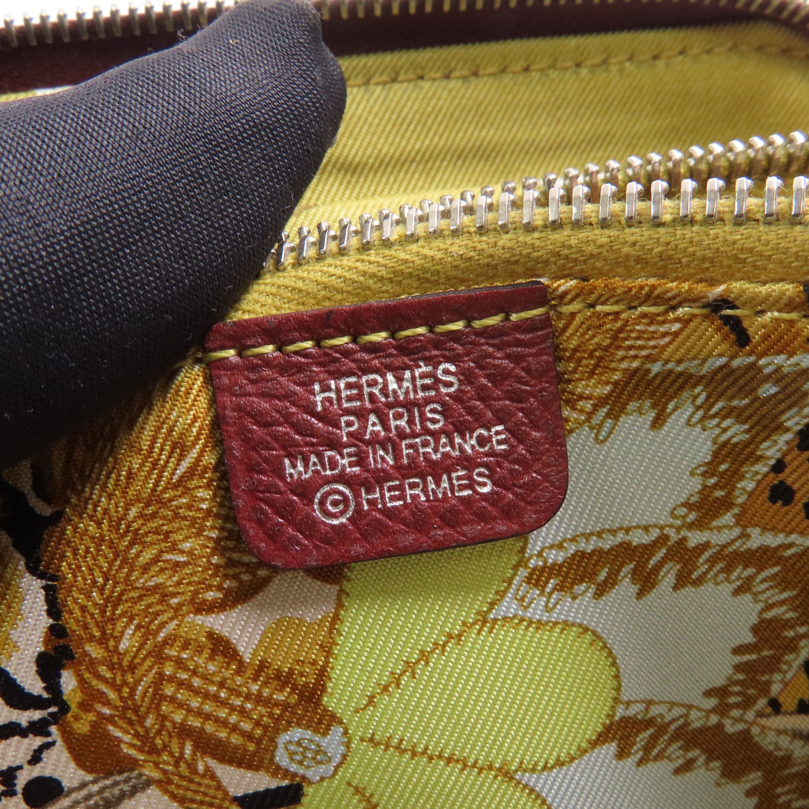 HERMES Epsom皮革Silk In Compact銀扣錢包