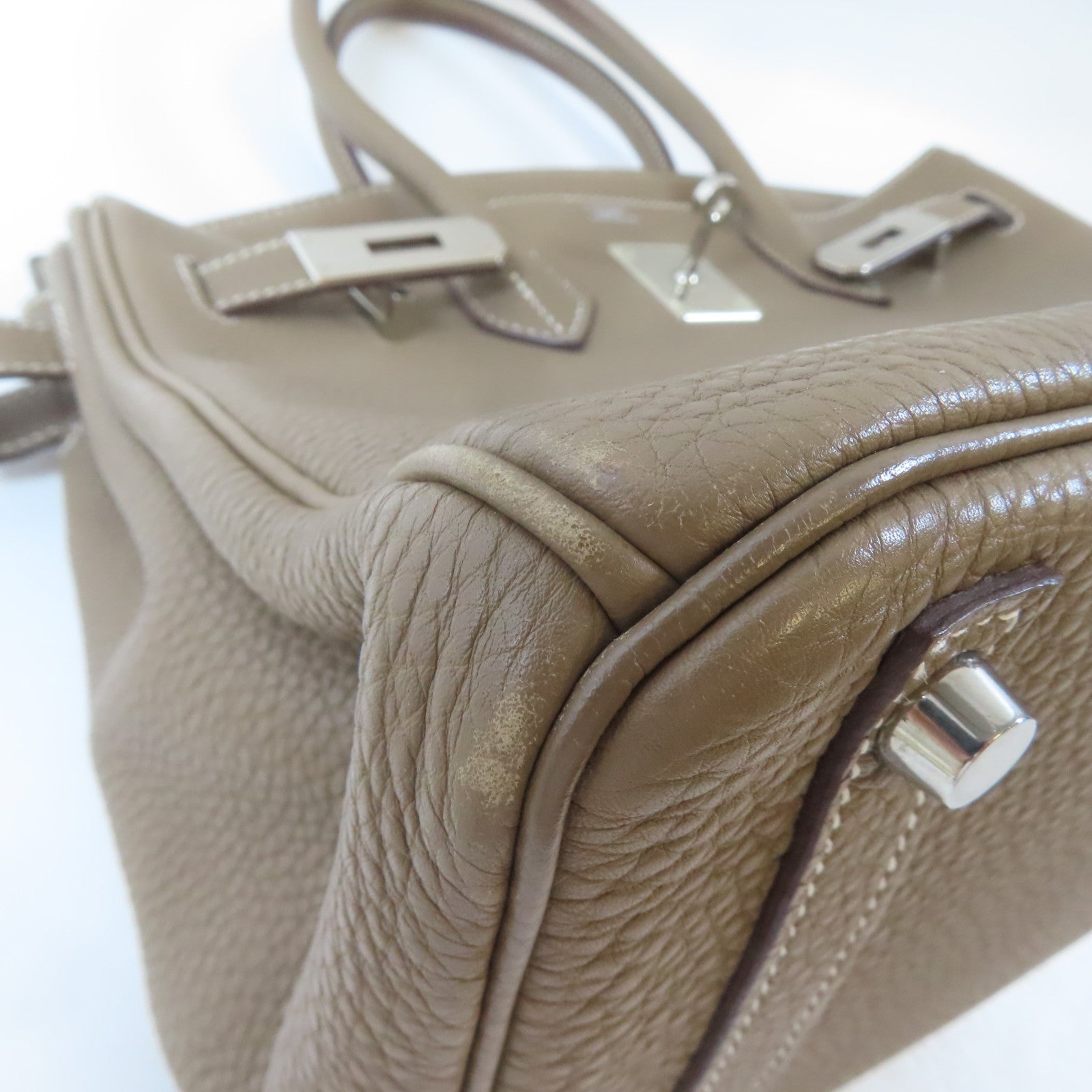 HERMES Togo皮革Birkin 30銀扣手挽袋啡色
