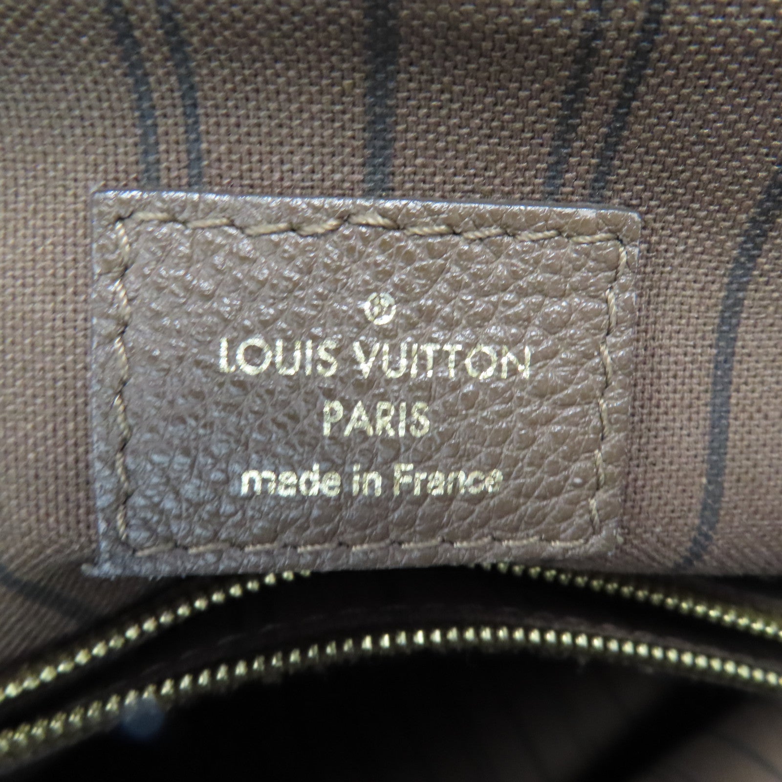 LOUIS VUITTON Monogram Empreinte Lumineuse PM金扣手挽肩背兩用袋棕色