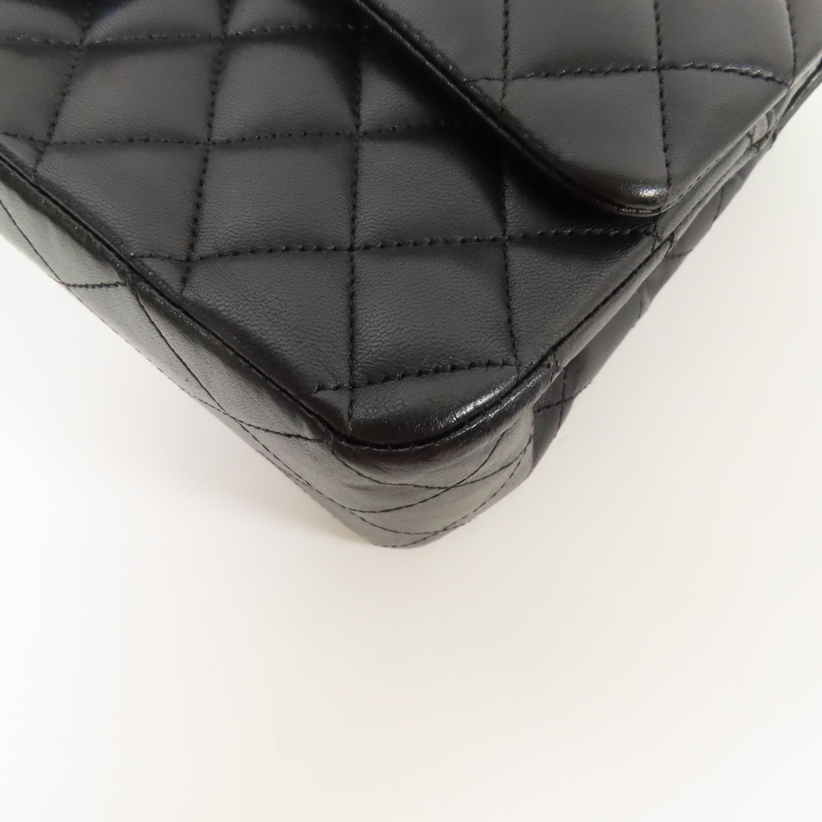 CHANEL CC GHW Classic 25 Chain Shoulder Bag A01112 Lambskin Leather Black