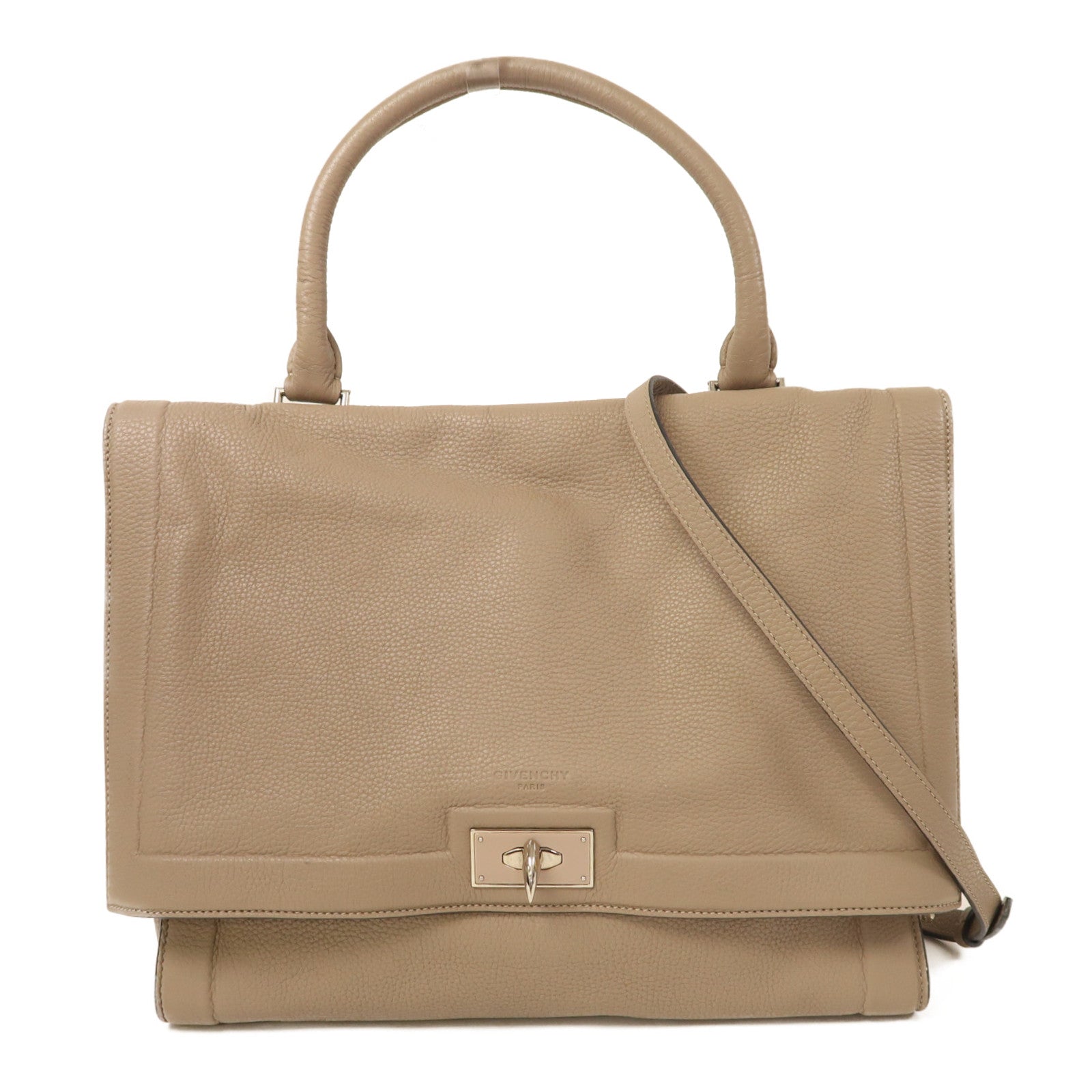 GIVENCHY SHW 2 way Shoulder Bag Calfskin Leather