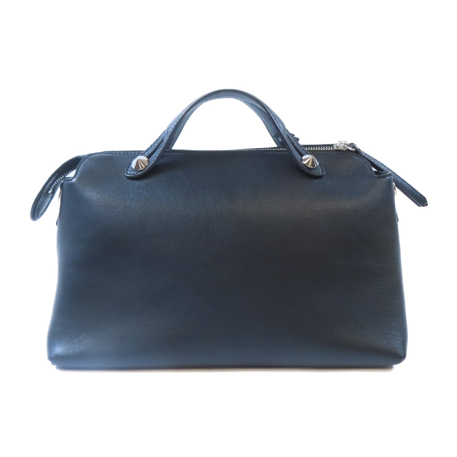 FENDI 牛皮皮革By The Way銀扣手挽肩背兩用袋黑色