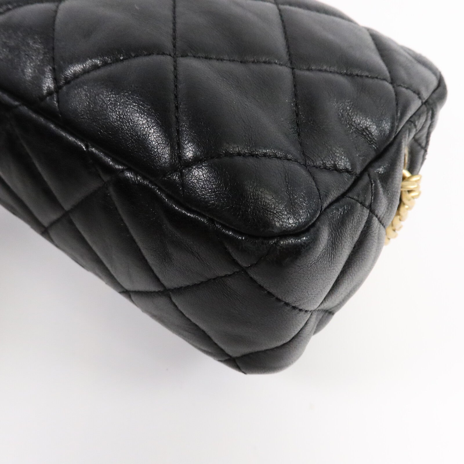 CHANEL 牛皮皮革Carmea Bag Gold Ball鏈帶肩背袋