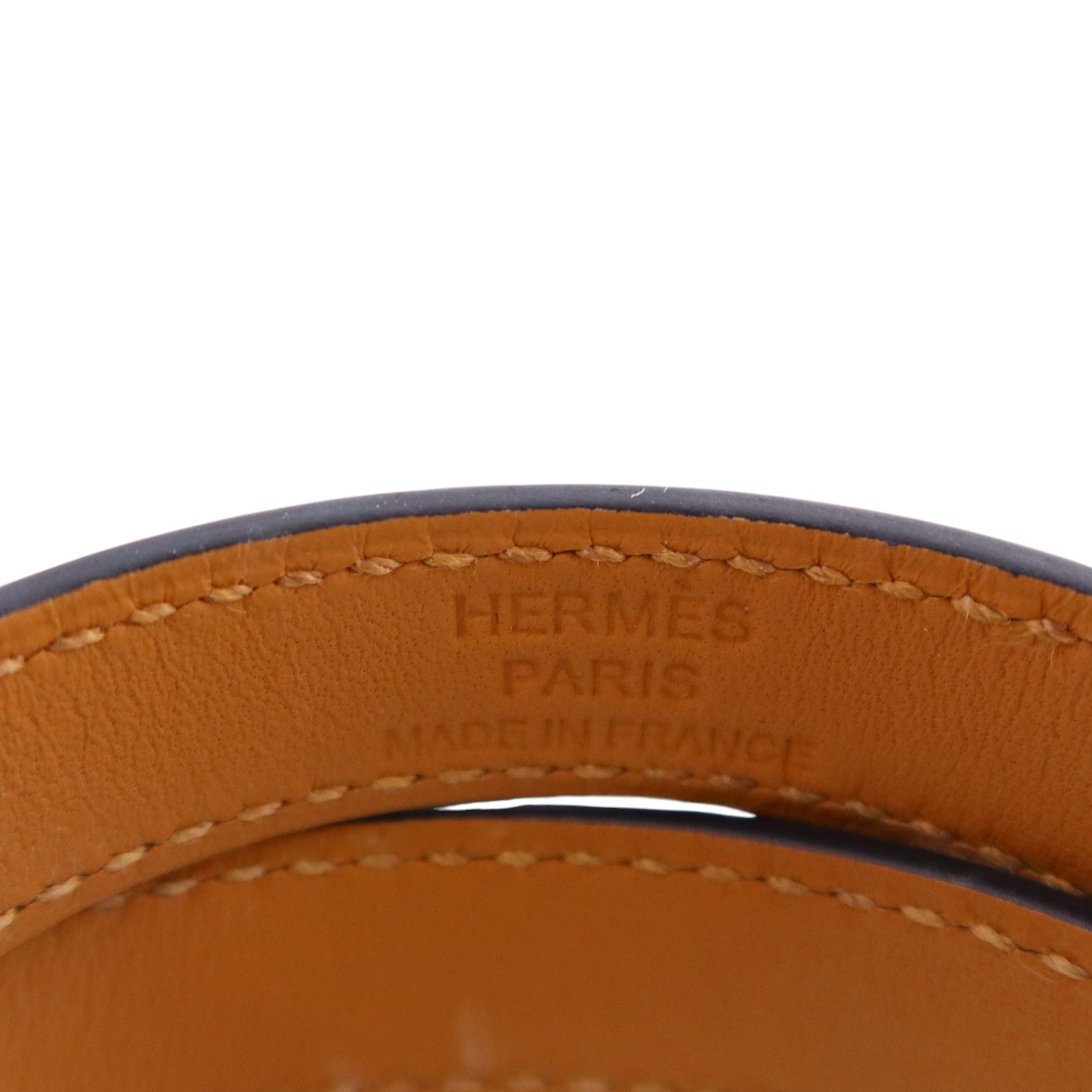 HERMES 【激減優惠】Swift皮革/金屬Kelly Double Bracelet T1金扣手鏈