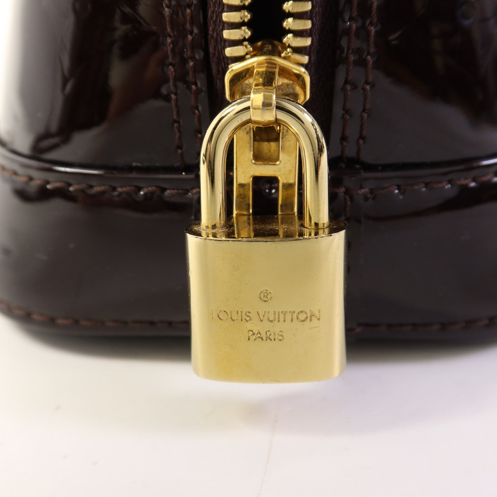 LOUIS VUITTON Vernis Alma BB金扣手挽肩背兩用袋
