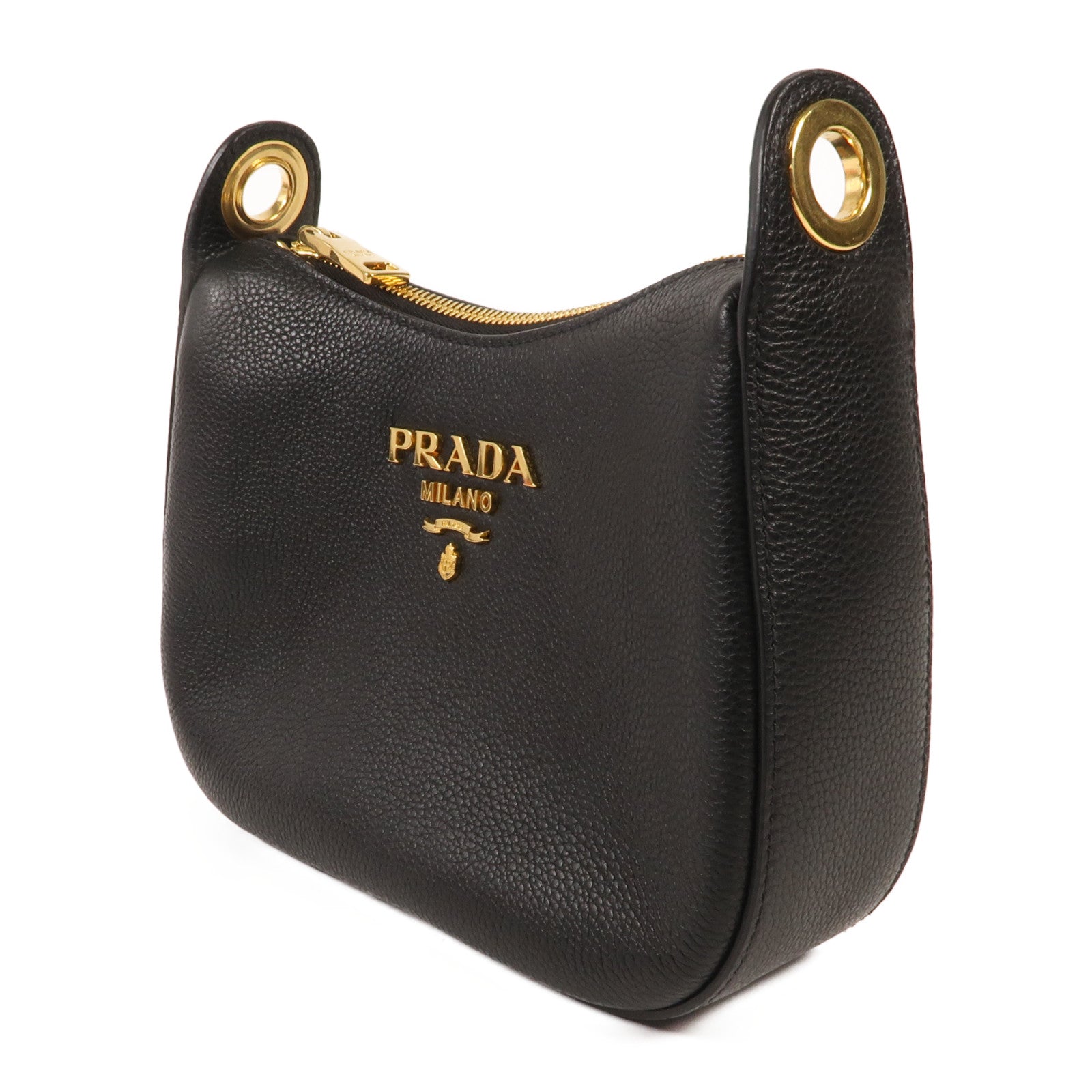 PRADA 牛皮皮革Vitello Phoenix金扣肩背袋