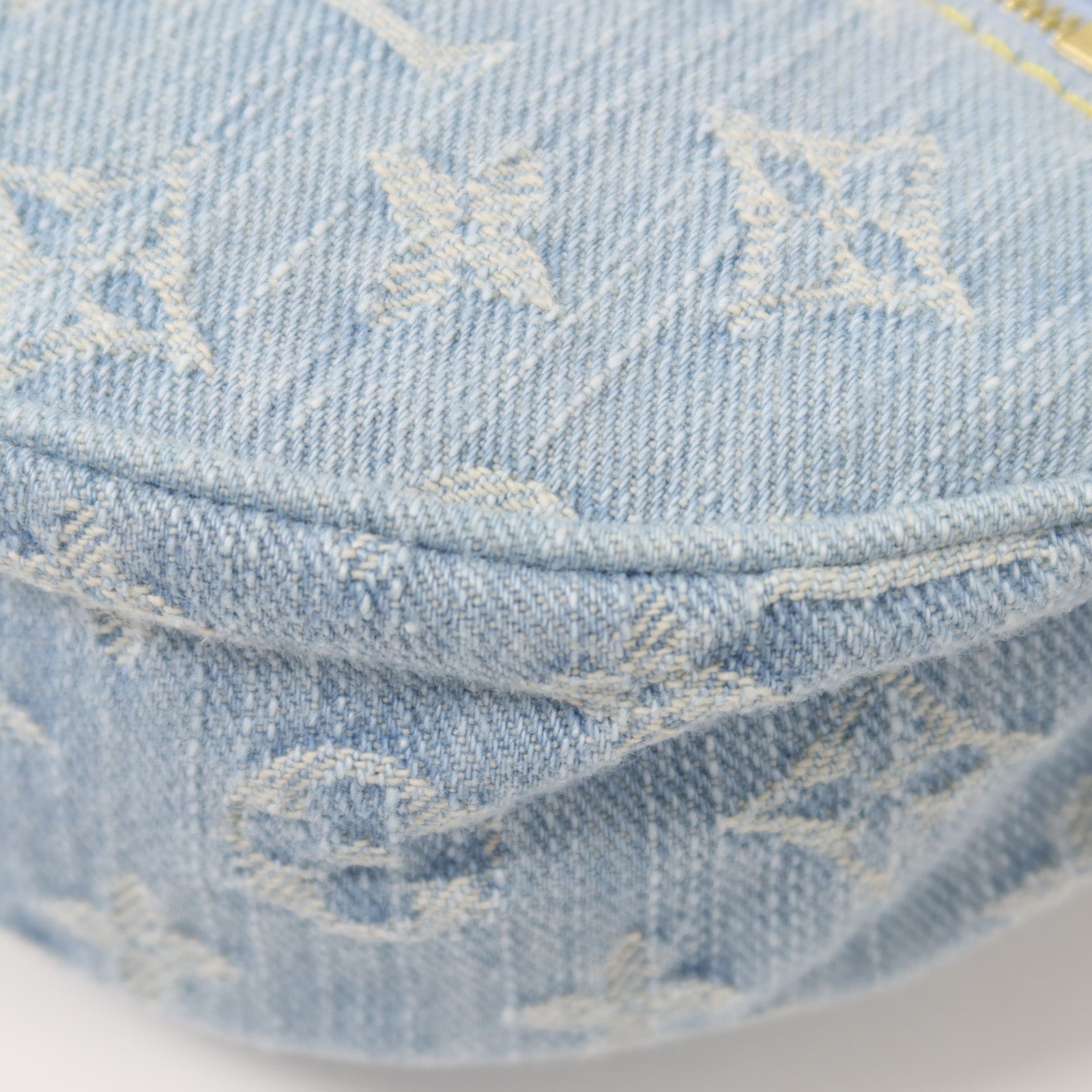 LOUIS VUITTON Monogram Denim Loop金扣鏈帶肩背袋