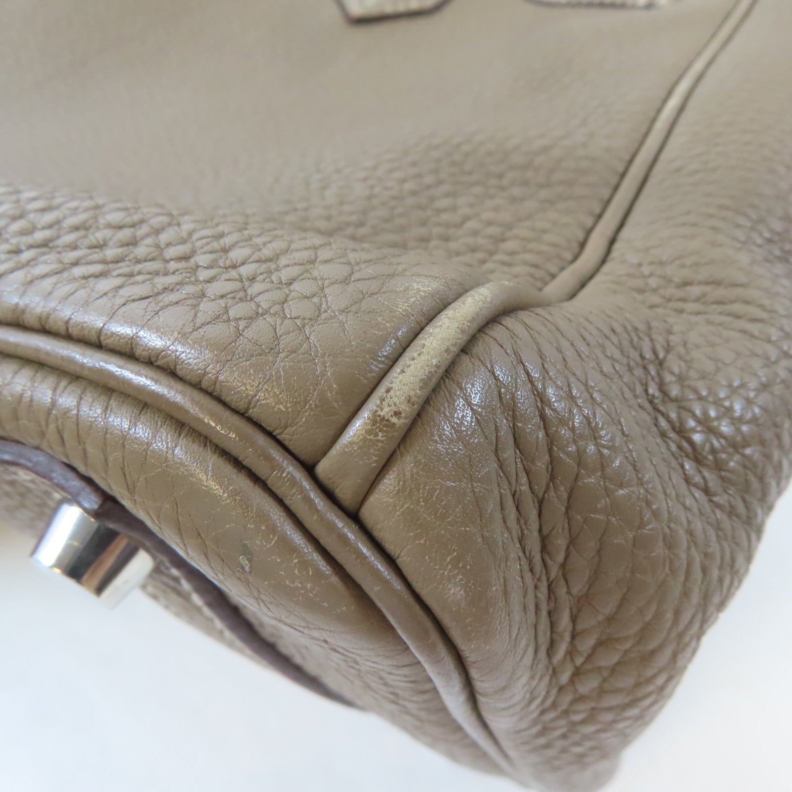 HERMES Togo皮革Birkin 30銀扣手挽袋啡色