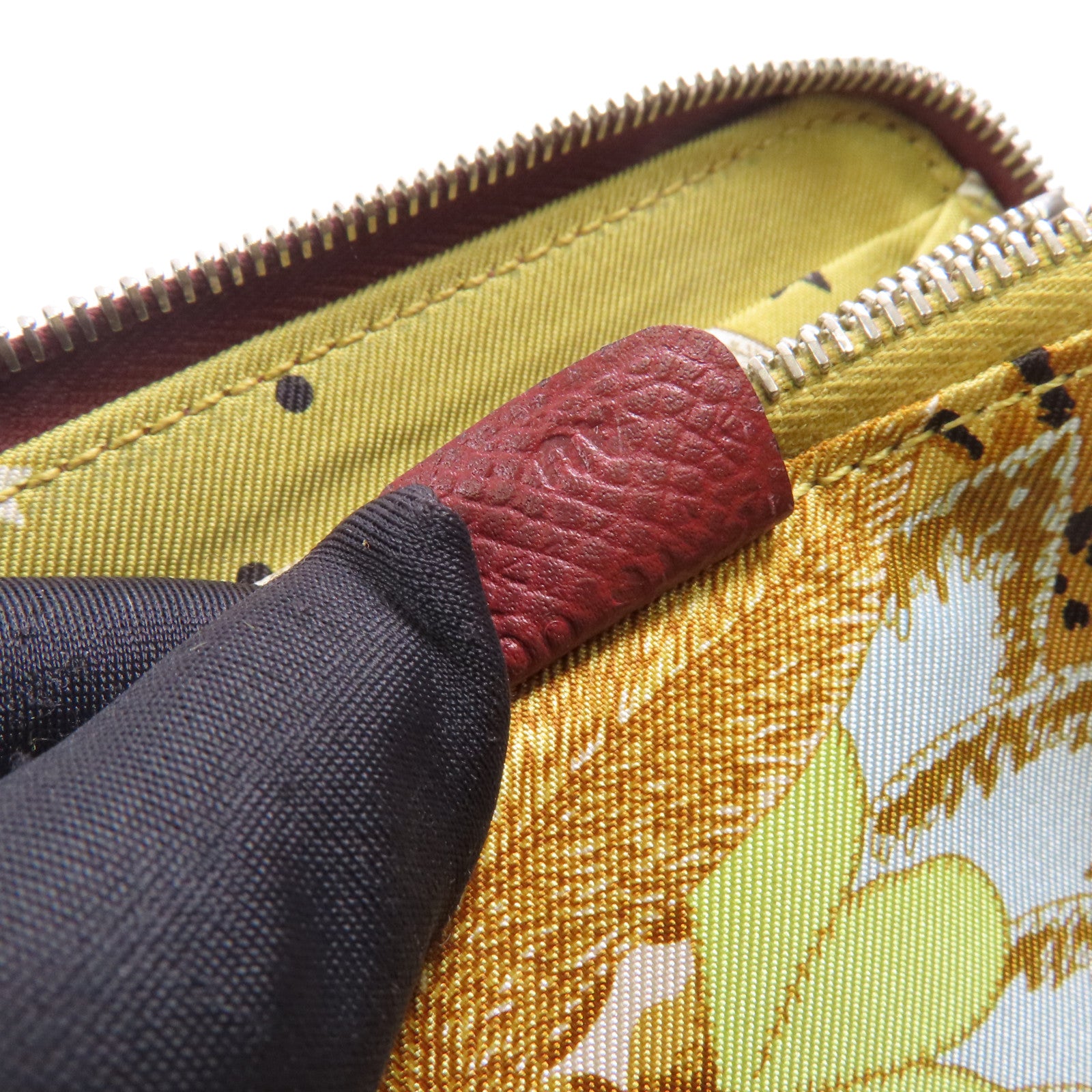 HERMES Epsom皮革Silk In Compact銀扣錢包