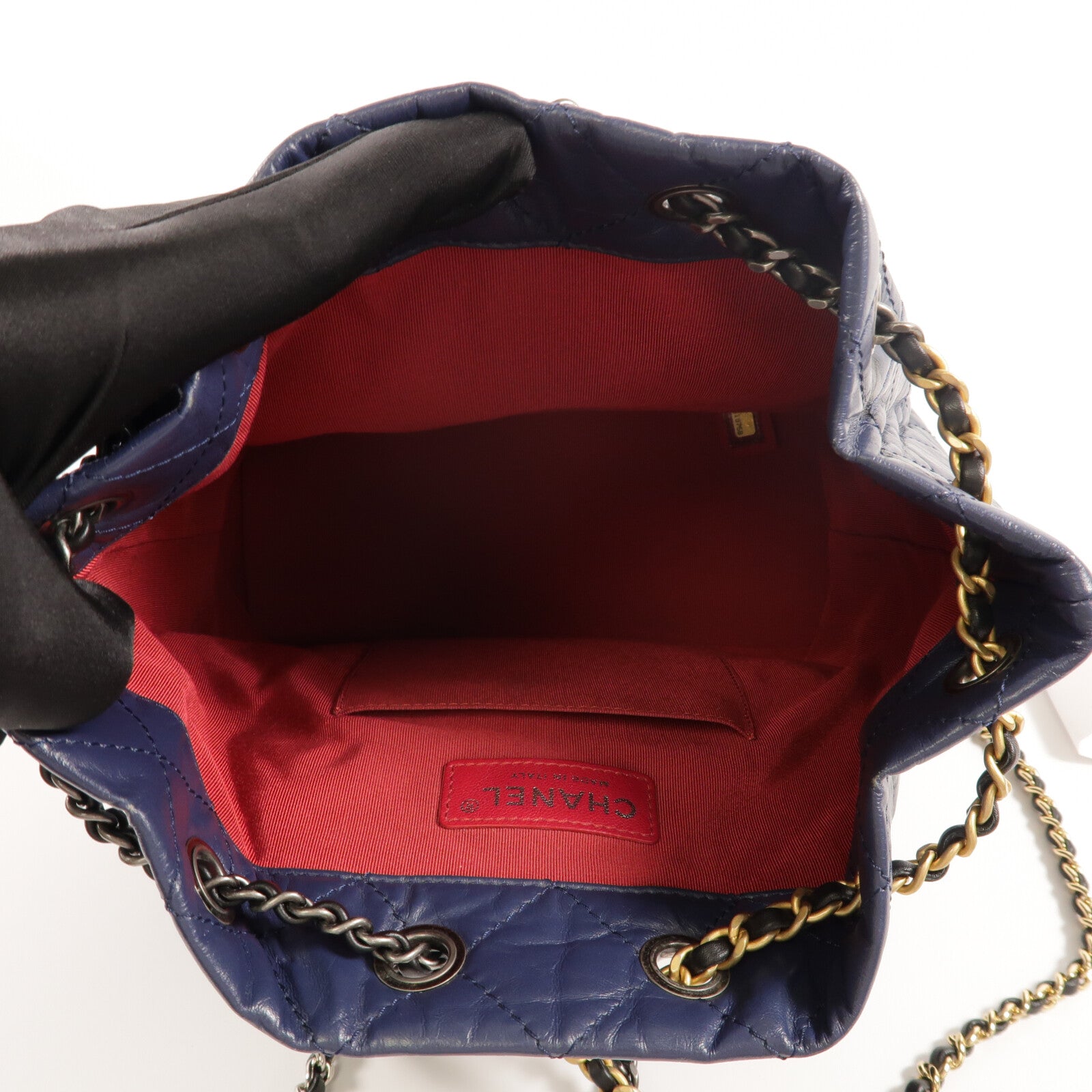 CHANEL 牛皮皮革Gabrielle BackPack鏈帶背包