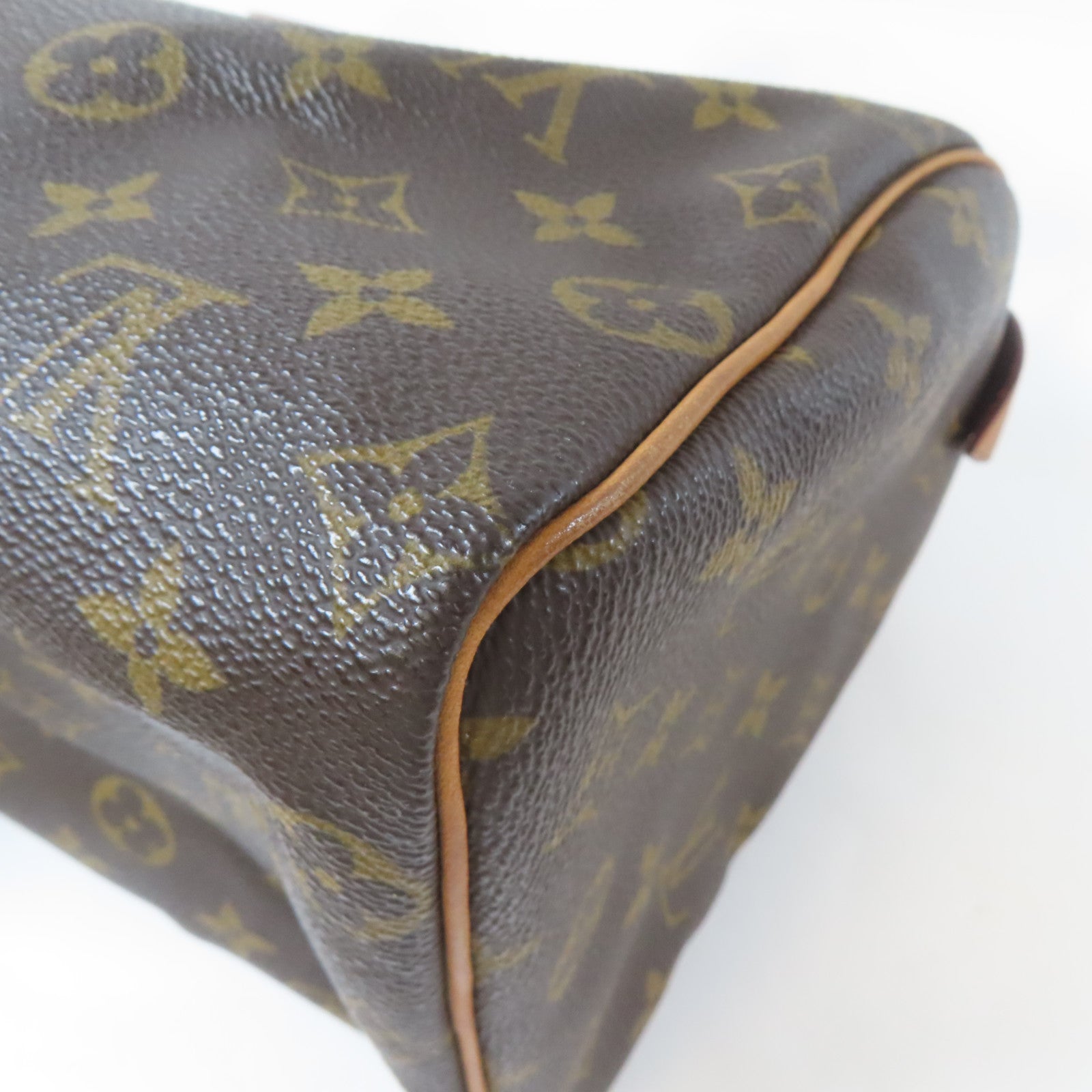 LOUIS VUITTON Monogram Speedy 25金扣手挽袋啡色