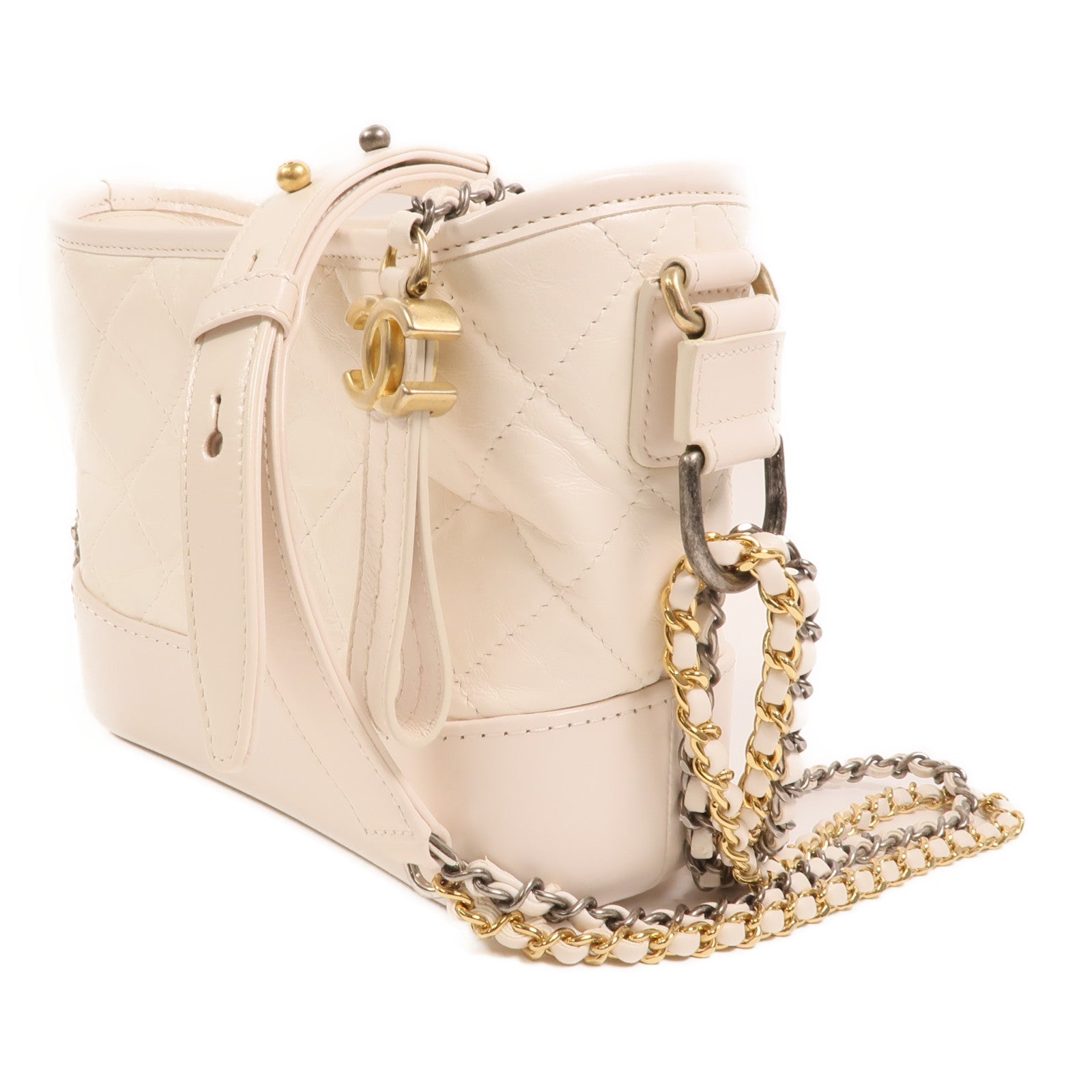 CHANEL 牛皮皮革Gabrielle鏈帶肩背袋
