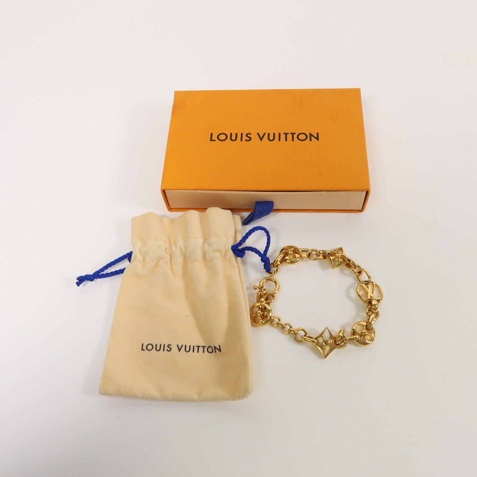 LOUIS VUITTON 金屬Crazy in Lock手鏈金色