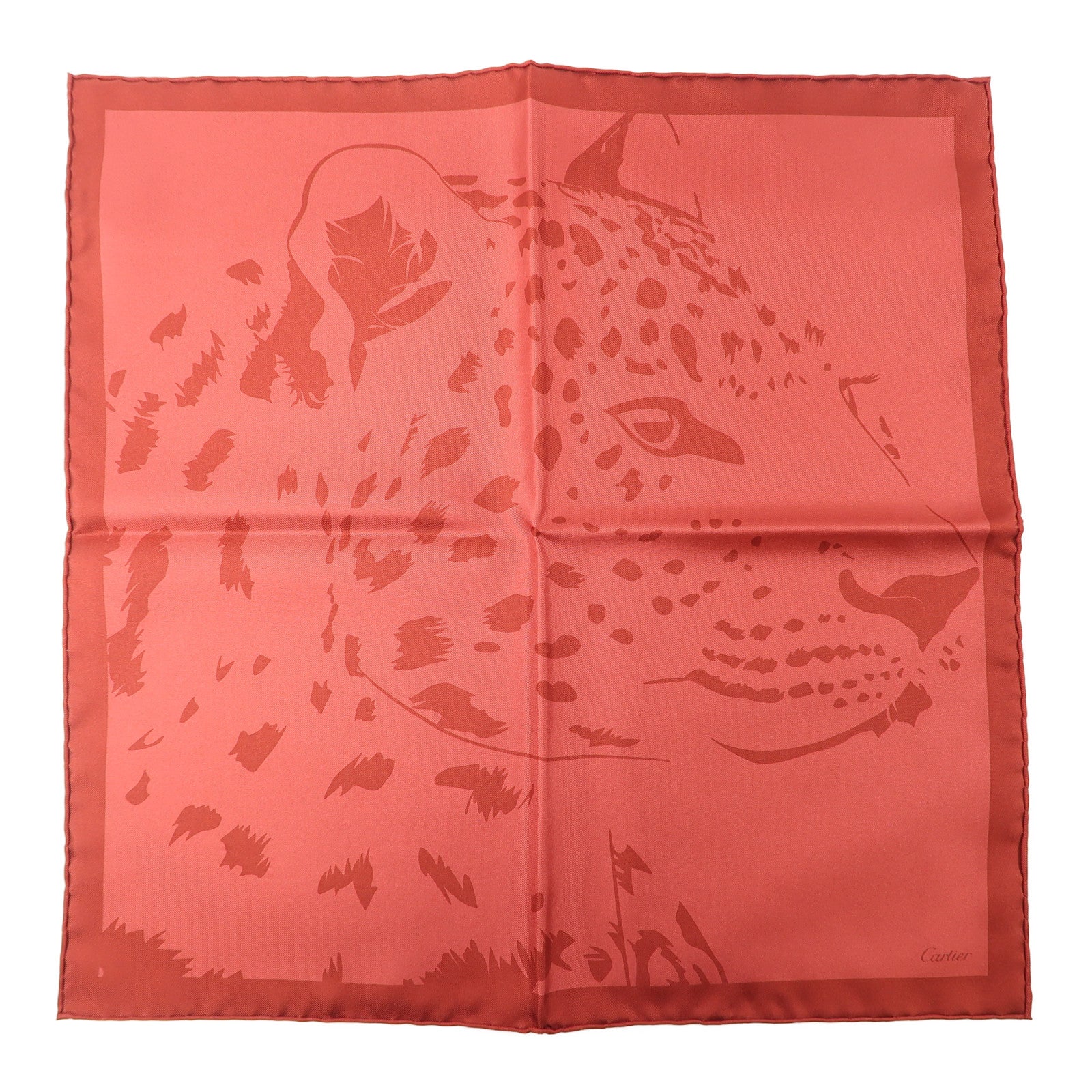 CARTIER 絲質Scarf絲巾紅色