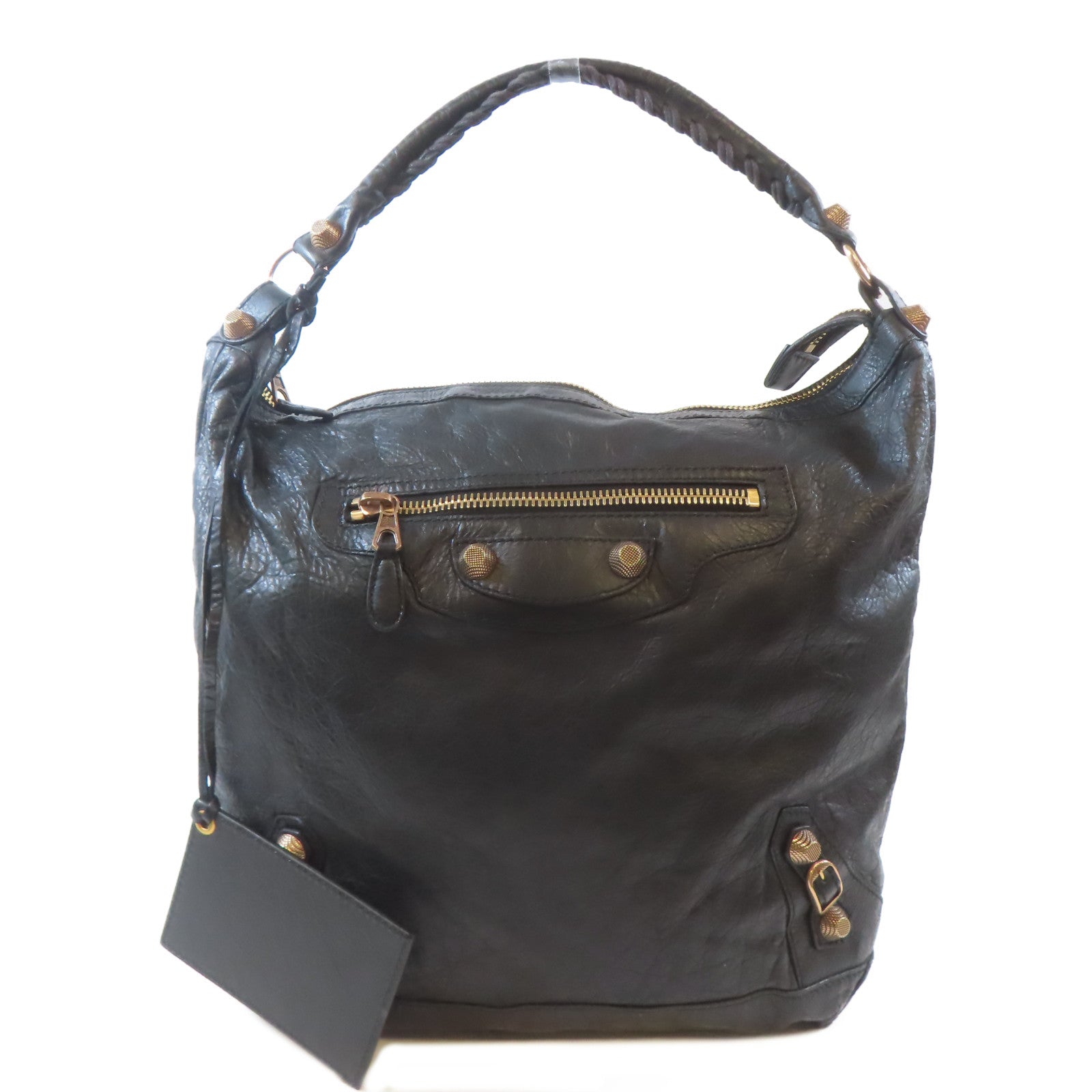 BALENCIAGA 牛皮皮革Giant Day Bag肩背袋黑色