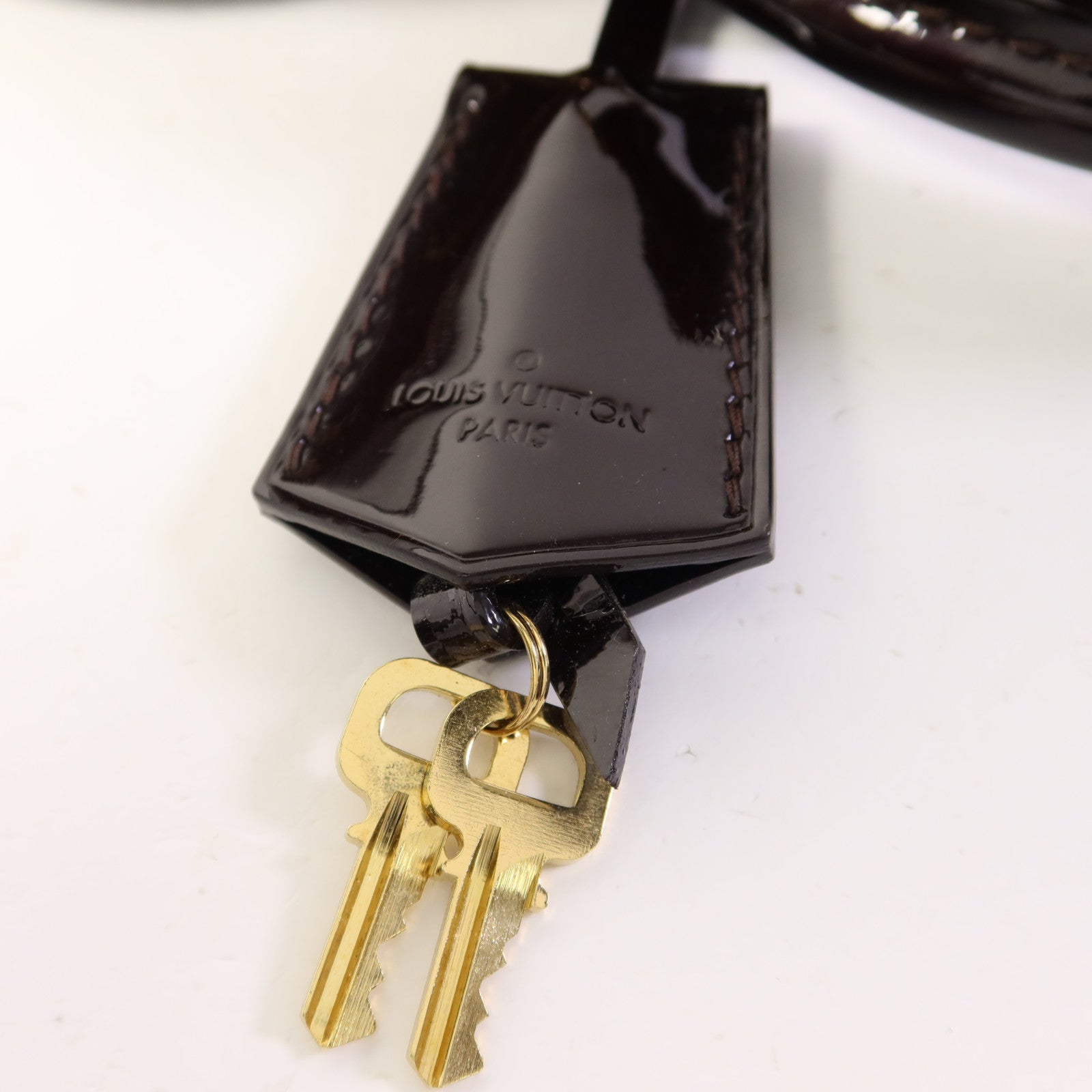 LOUIS VUITTON Vernis Alma BB金扣手挽肩背兩用袋