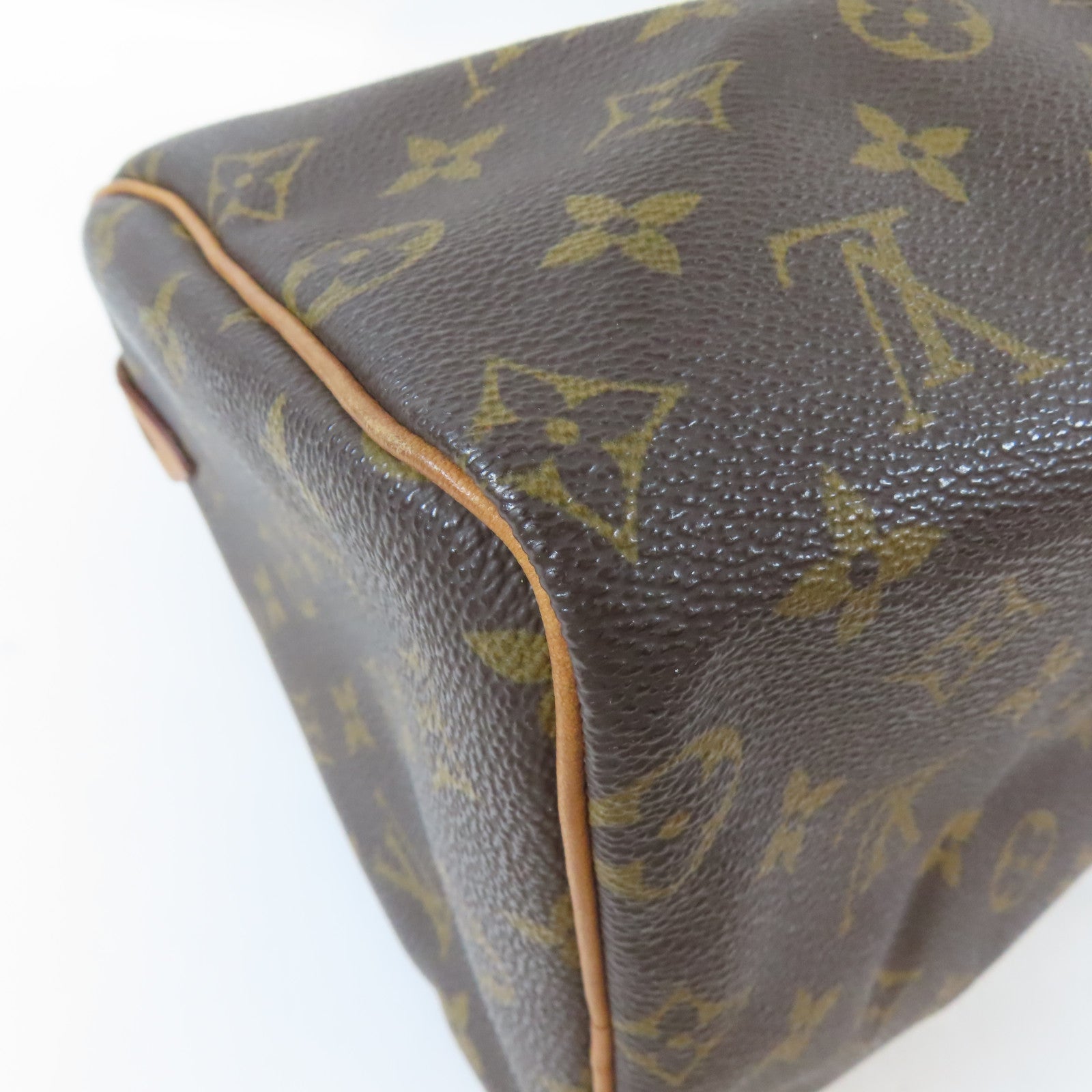 LOUIS VUITTON Monogram Speedy 25金扣手挽袋啡色