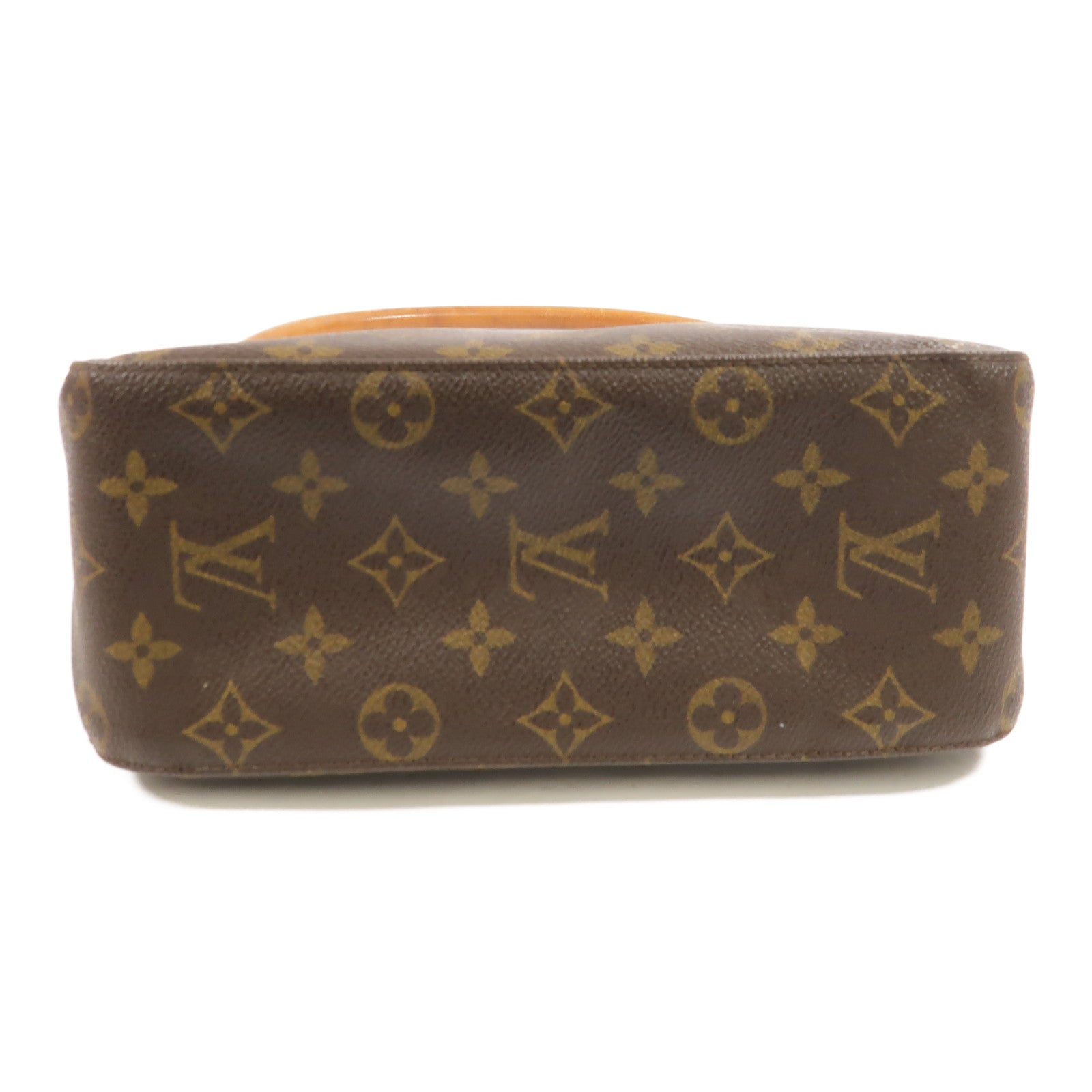 LOUIS VUITTON Monogram Looping MM金扣肩背袋棕色