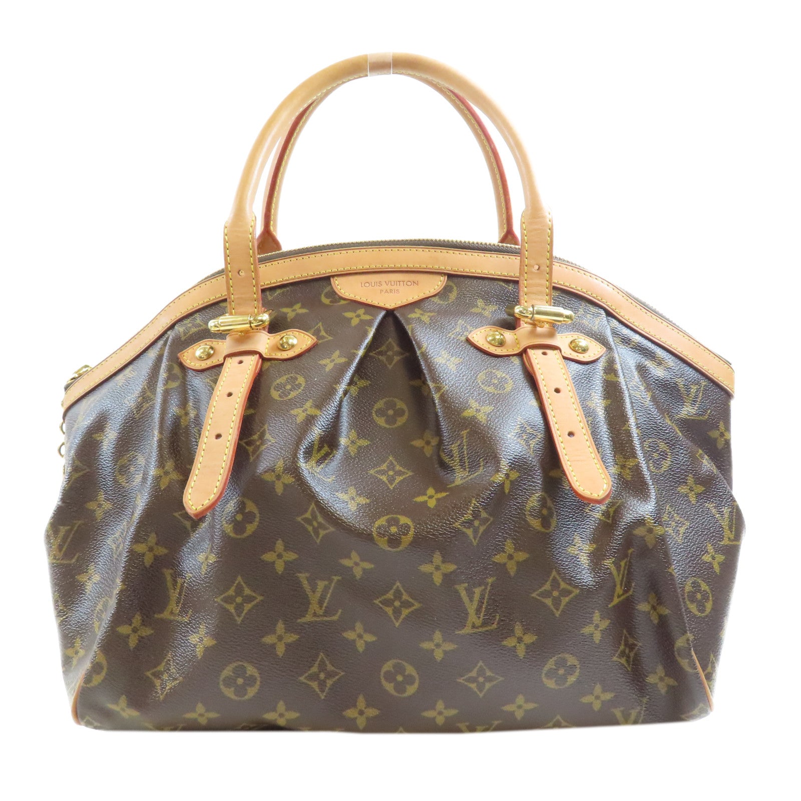 LOUIS VUITTON Monogram Tivoli GM金扣肩背袋棕色