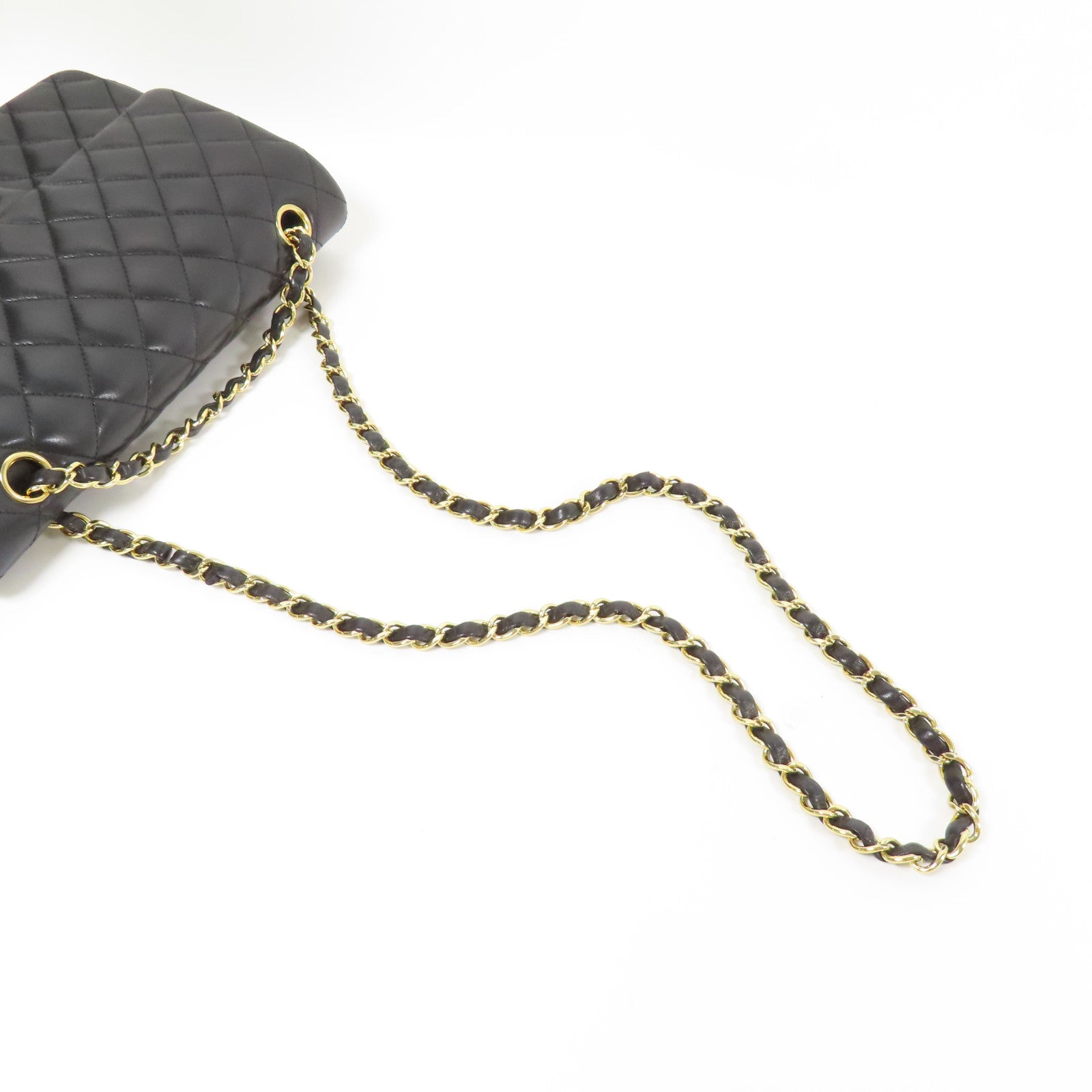 CHANEL CC GHW Classic 25 Chain Shoulder Bag A01112 Lambskin Leather Black