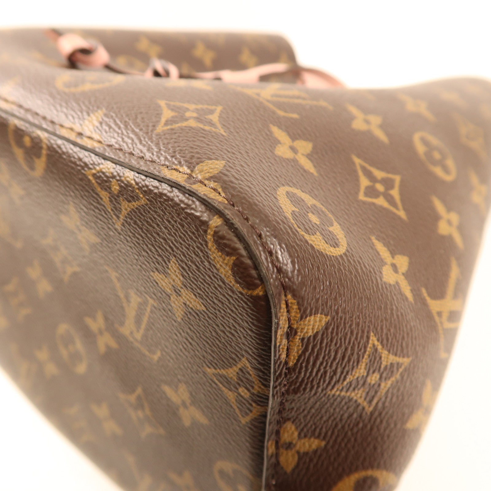 LOUIS VUITTON Monogram Neo Noe金扣手挽肩背兩用袋棕色/粉紅色