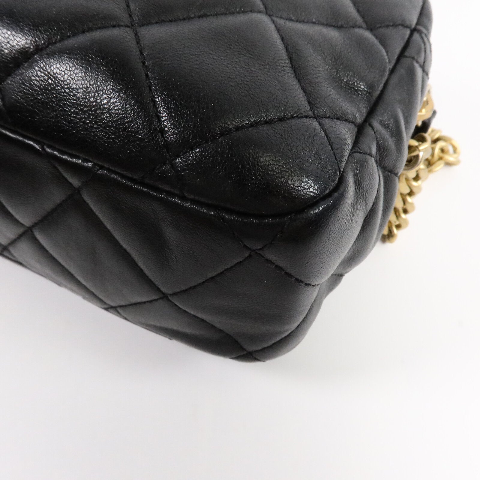 CHANEL 牛皮皮革Carmea Bag Gold Ball鏈帶肩背袋