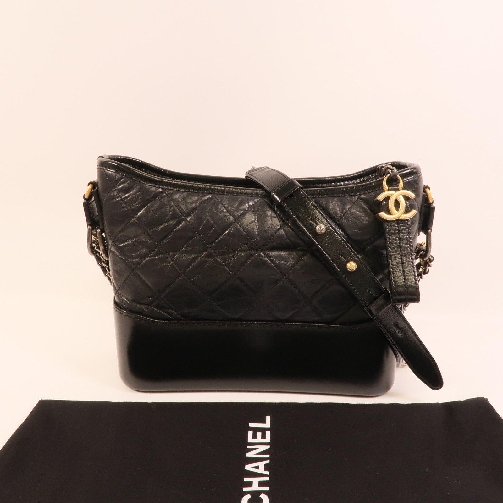 CHANEL 牛皮皮革Gabrielle Small鏈帶肩背袋