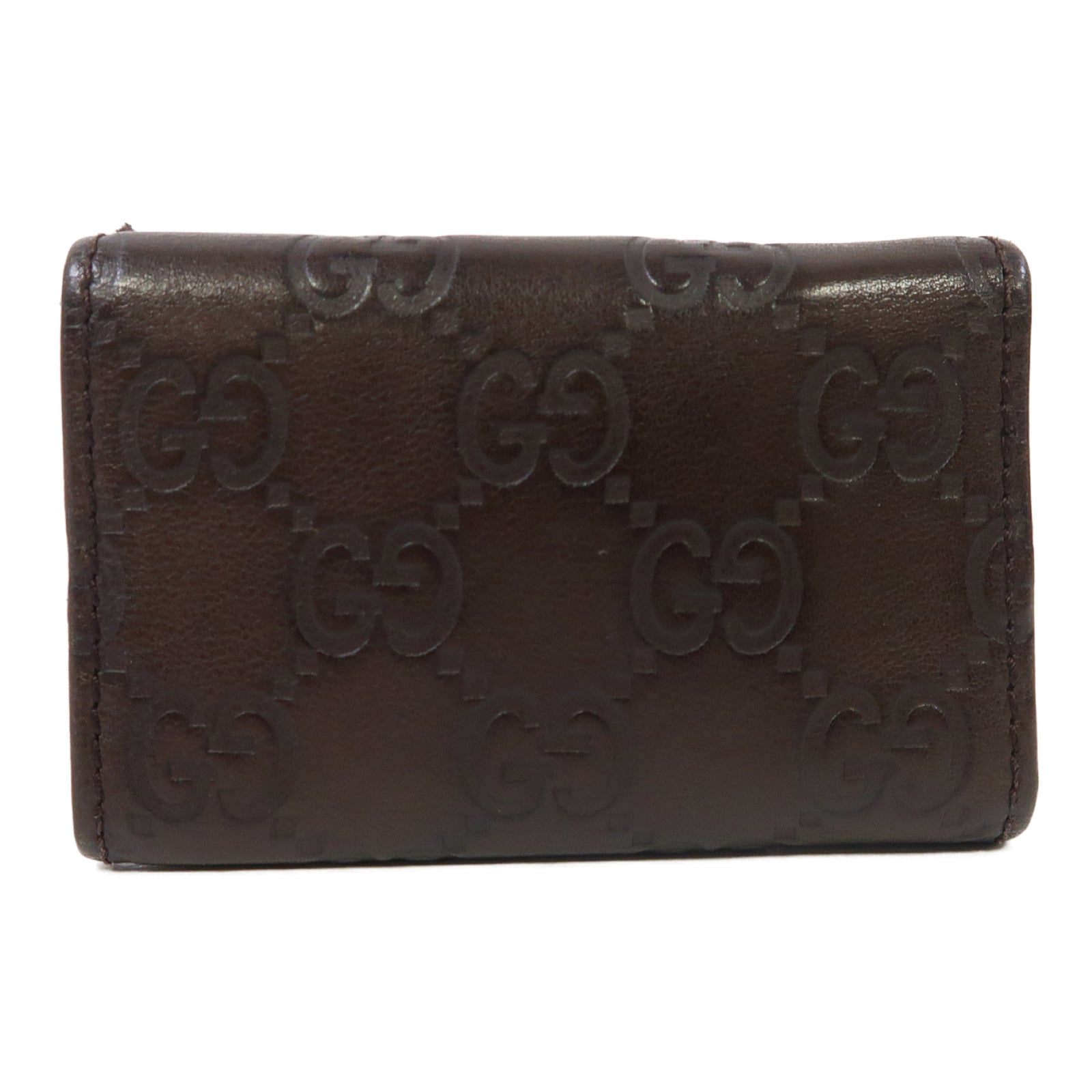 GUCCI 牛皮皮革Key Holder金扣鑰匙套啡色