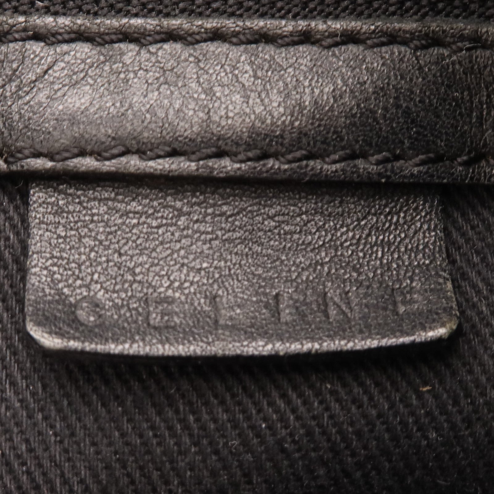 CELINE 麂皮皮革Vintage Shoulder Bag 055銀扣肩背袋