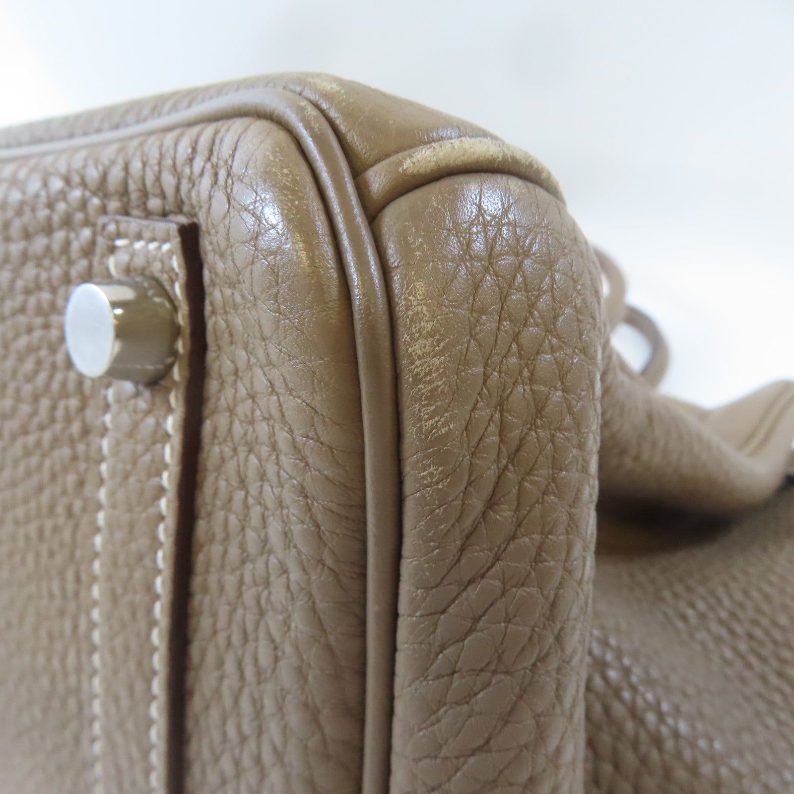 HERMES Togo皮革Birkin 30銀扣手挽袋啡色