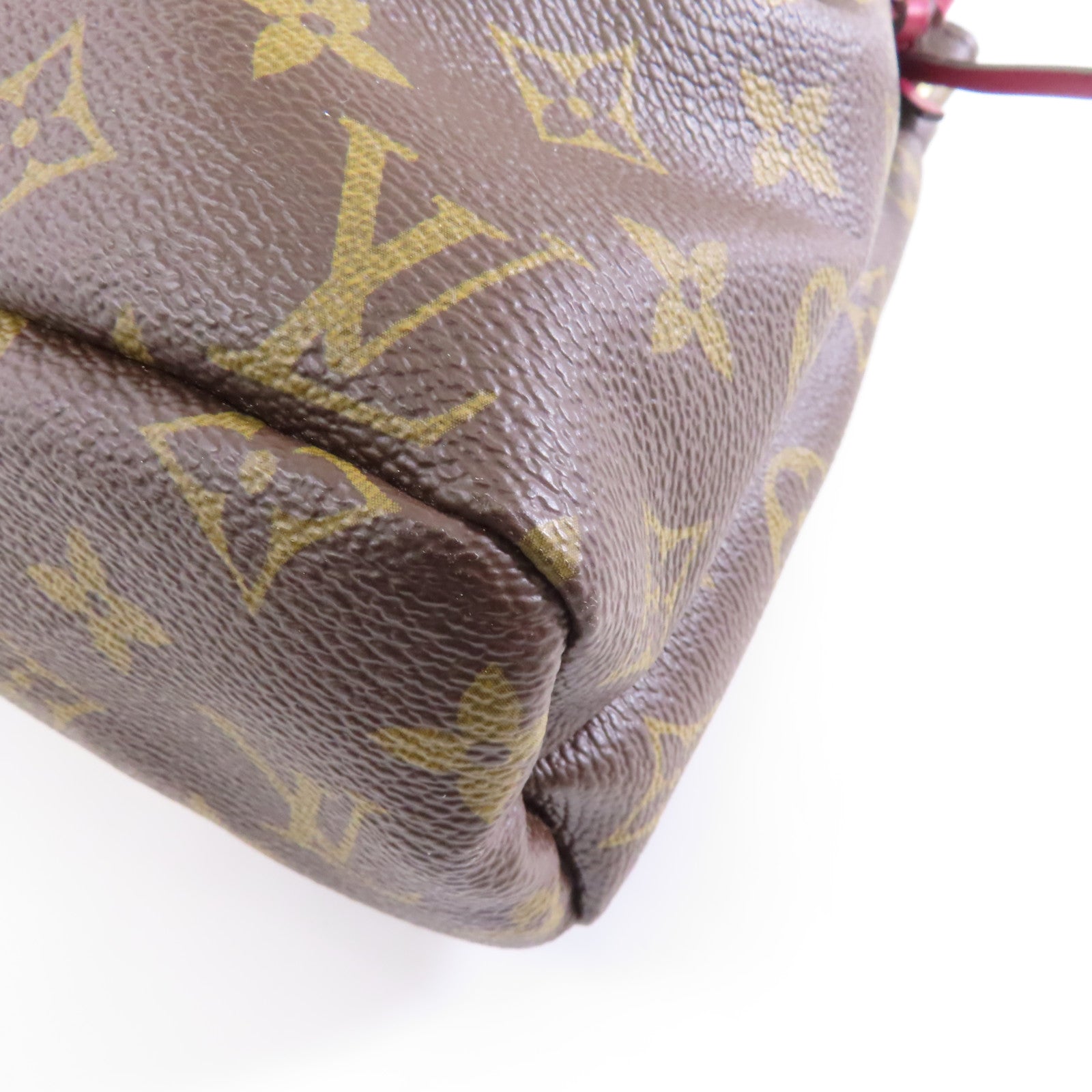 LOUIS VUITTON Monogram Posh Noe Drawstring Pouch金扣手拿包啡色/紫色